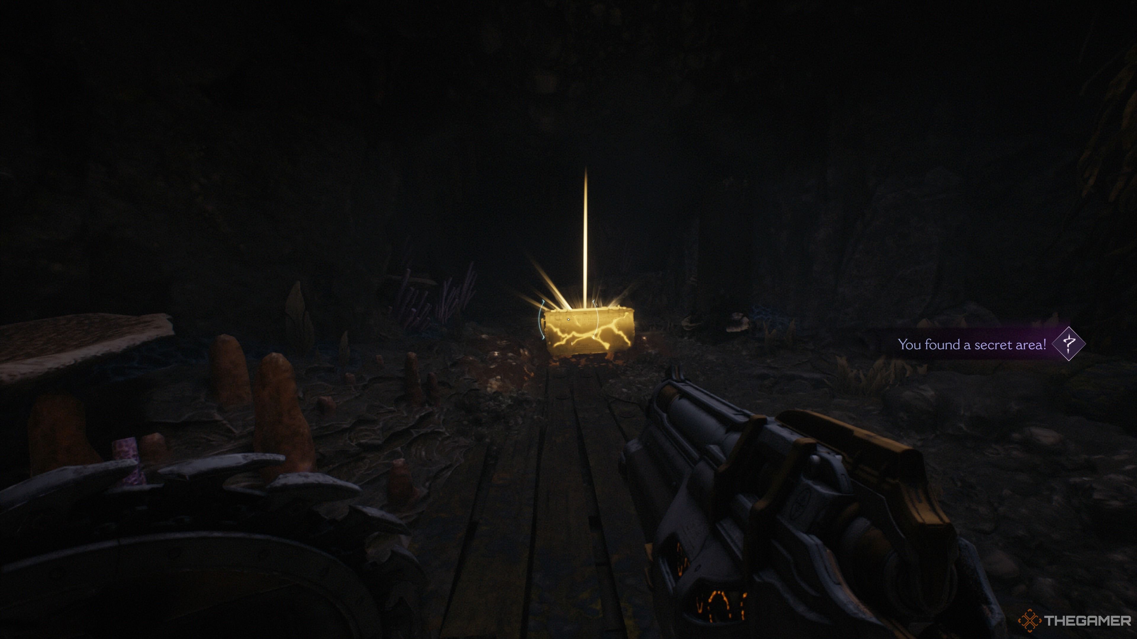 The treasure chest next to the second gate in The Temple Of Lomarith in Doom The Dark Ages.