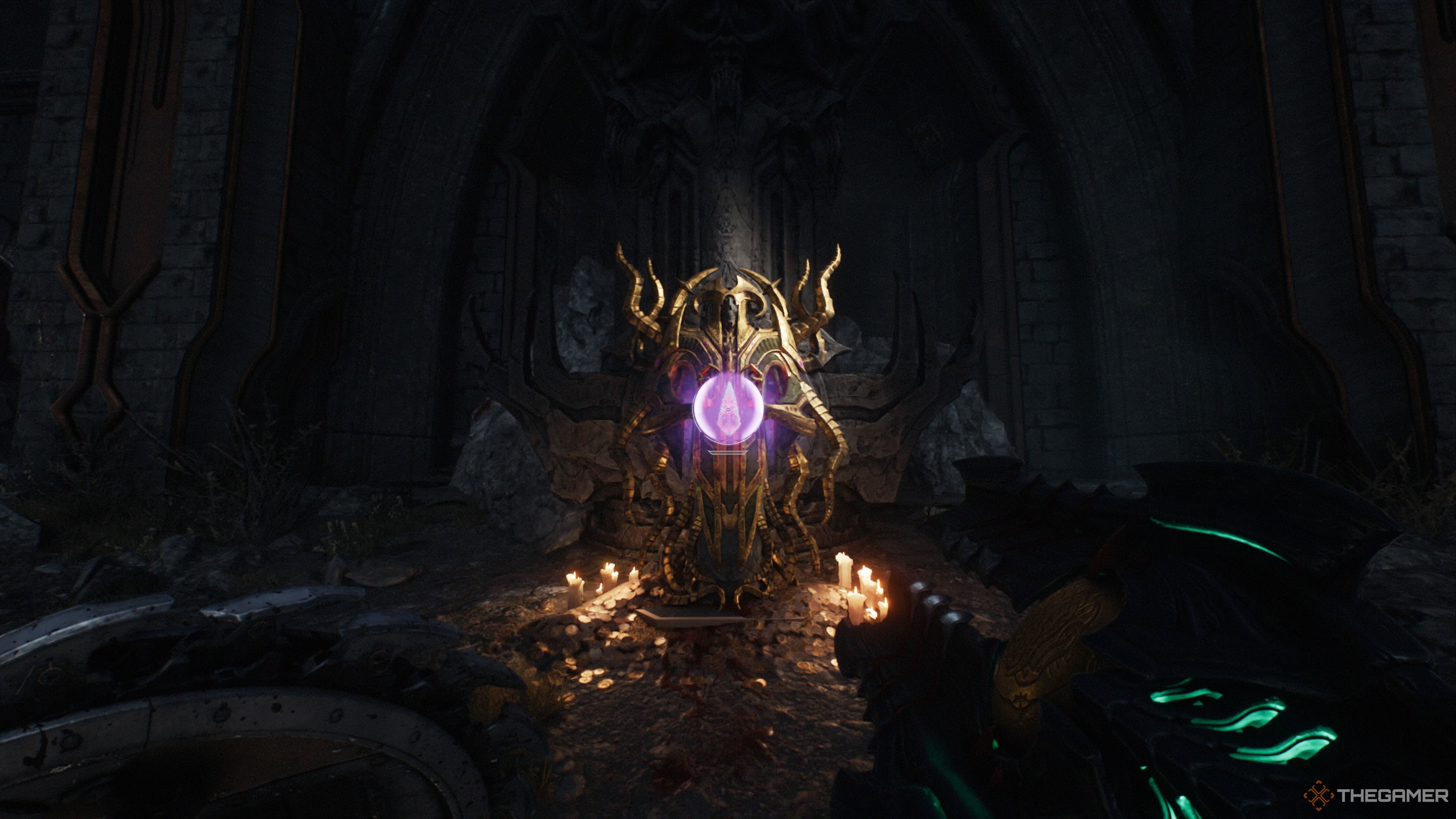 The Wraithstone at the end of the secret landing platform at the top of the Spire Of Nerathul of Doom The Dark Ages.