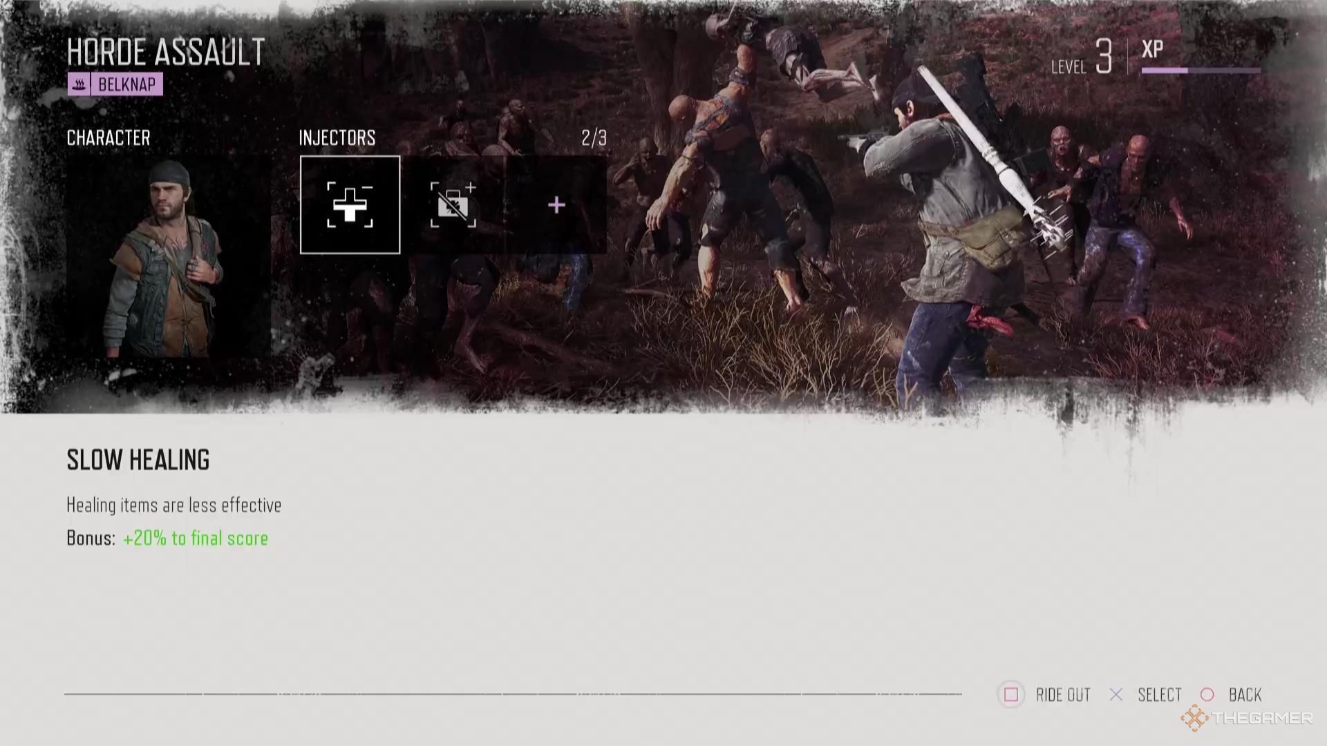 Два инъектора выбраны в качестве модификаторов в Days Gone Remastered.