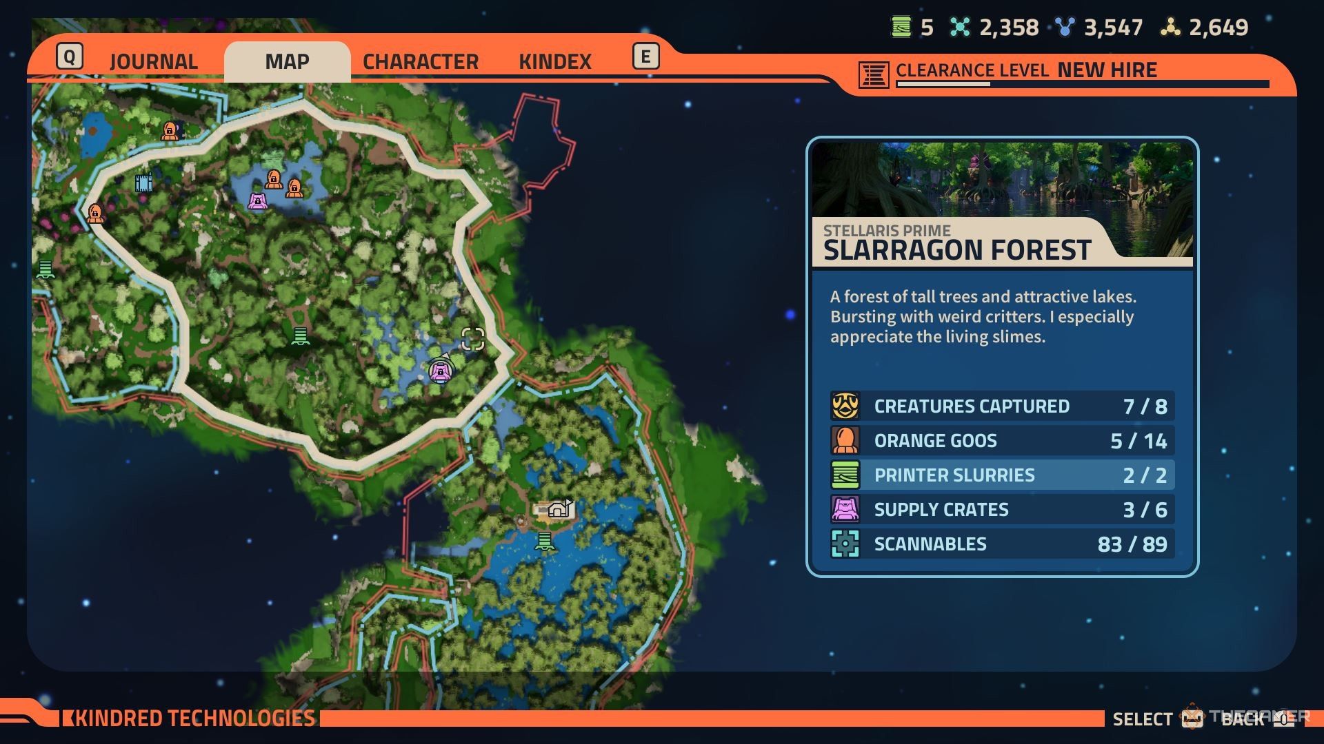 Underwater Slarragon Forest supply crate map location in Revenge of the Savage Planet.
