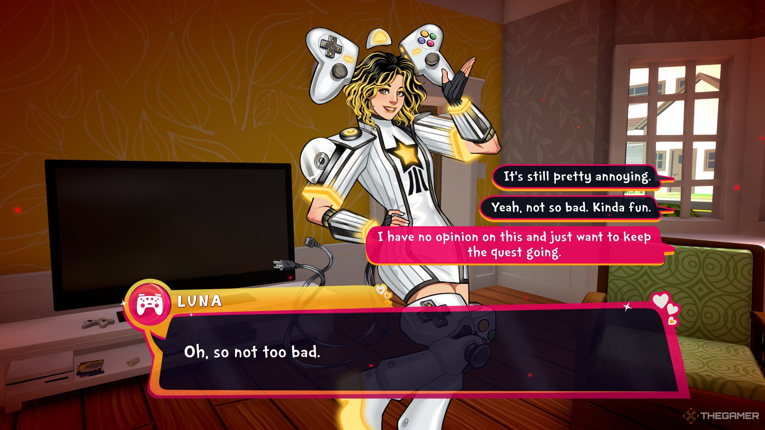 Luna referring to the amount of loops you've met her in in Date Everything.