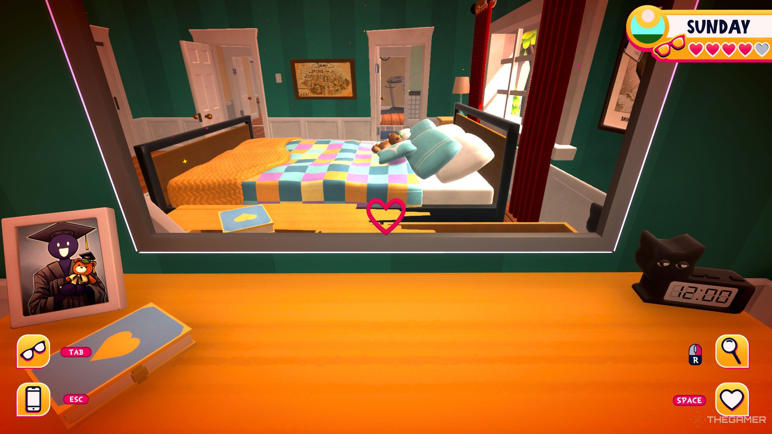 The dresser in your bedroom with a distorted reflection in the mirror in date everything.