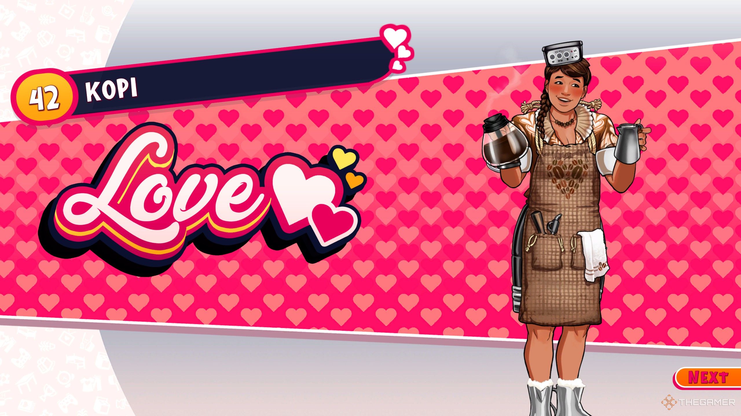 Getting a love ending with Kopi in Date Everything.