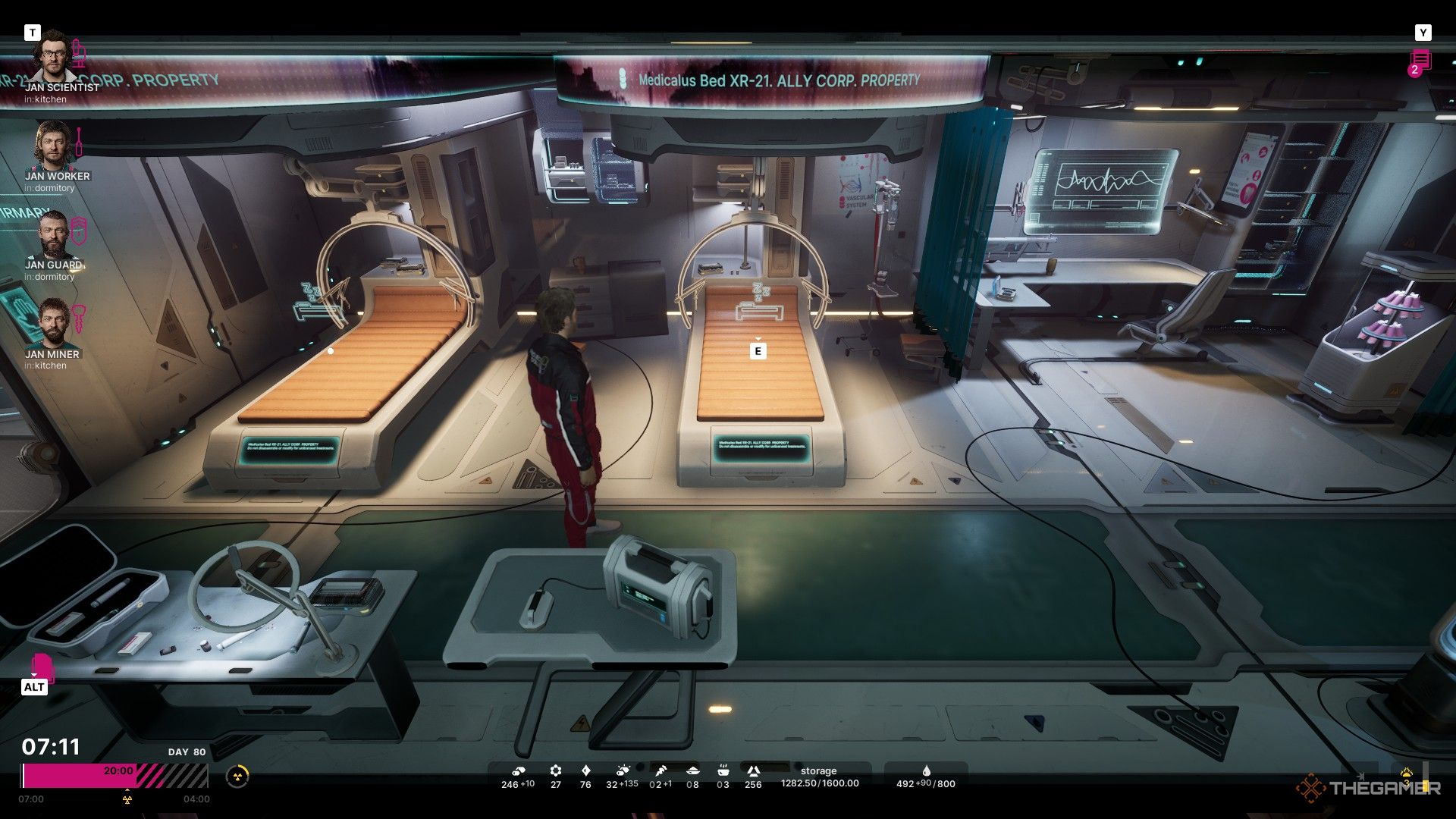 jan stands in an empty infirmary in the alters.