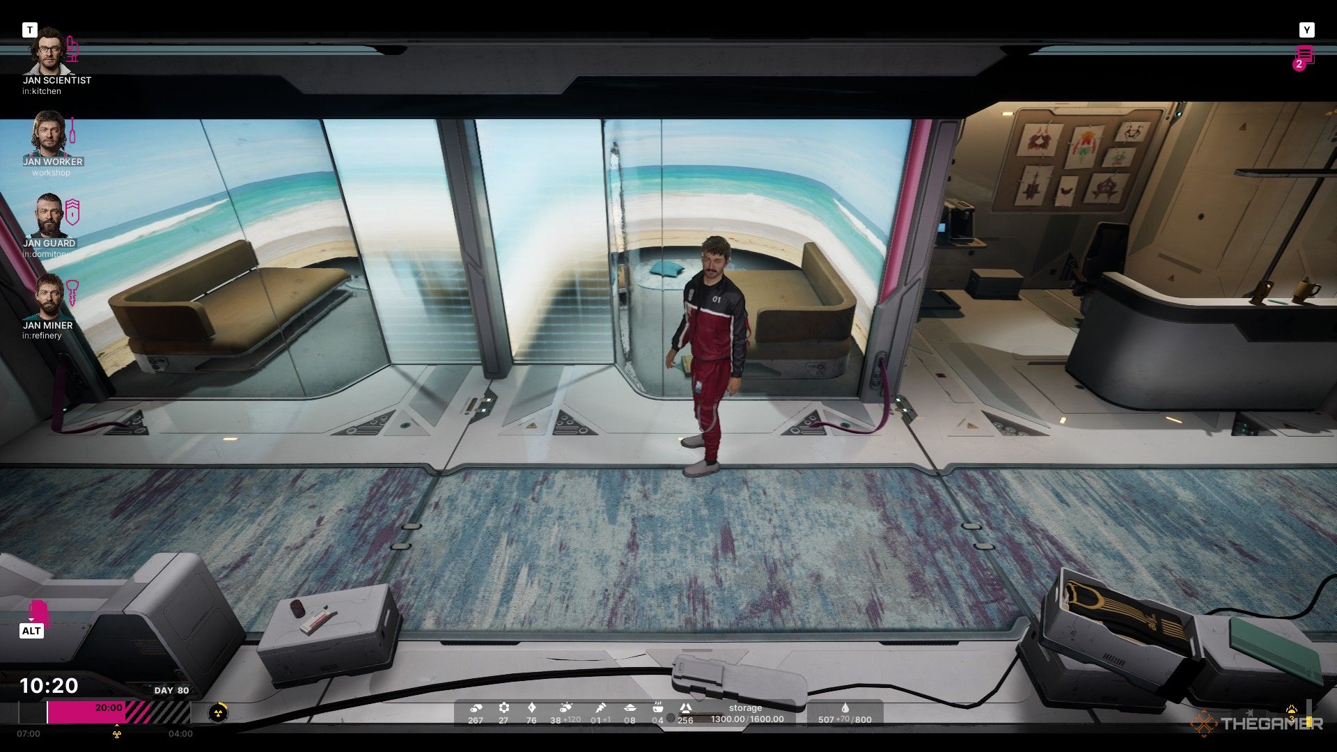 jan stands in an empty contemplation room in the alters.