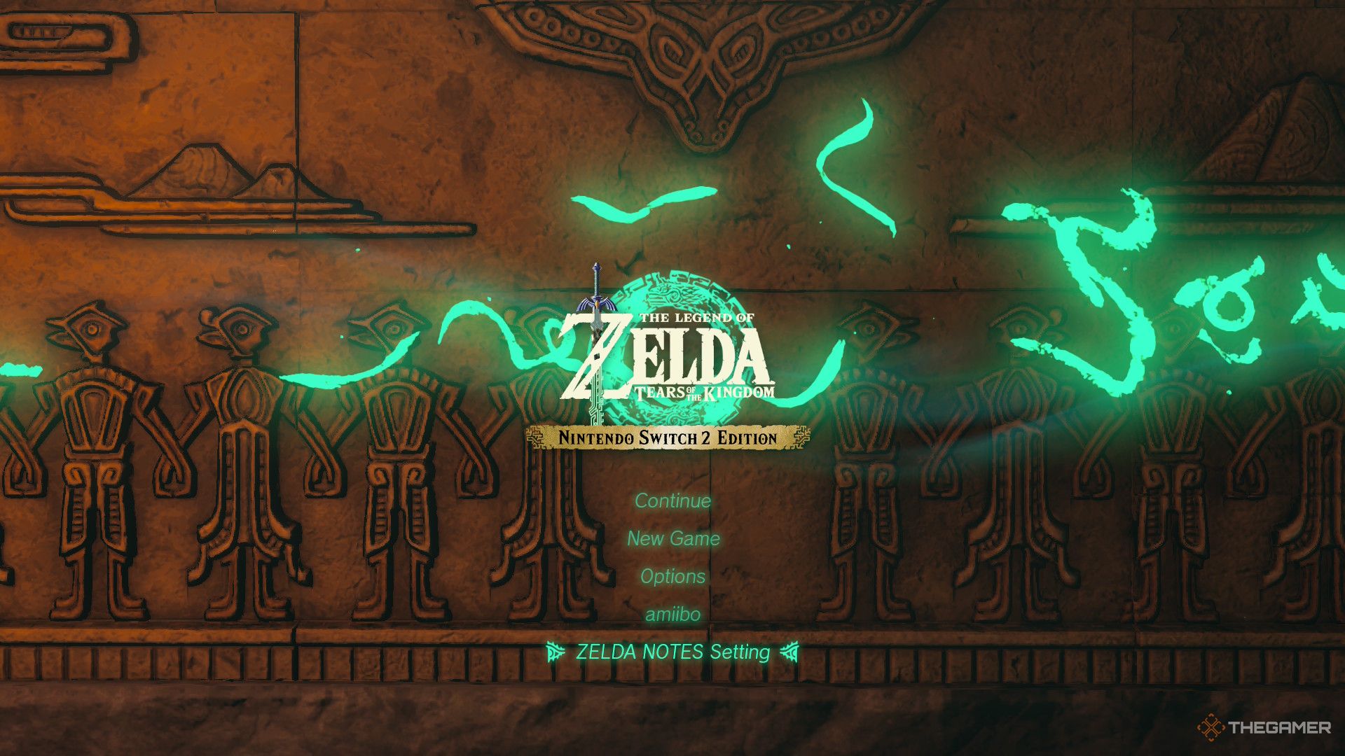The boot-up screen for Tears of the Kingdom Switch 2 Edition.