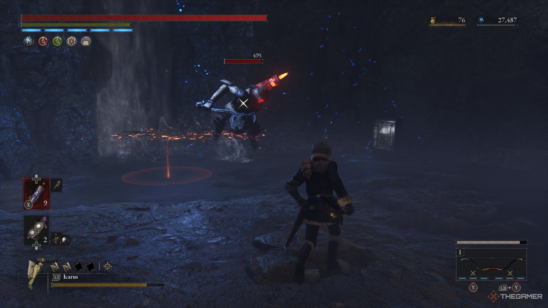 Player fights the mine puppet miniboss in the excavation site in Lies of P: Overture.