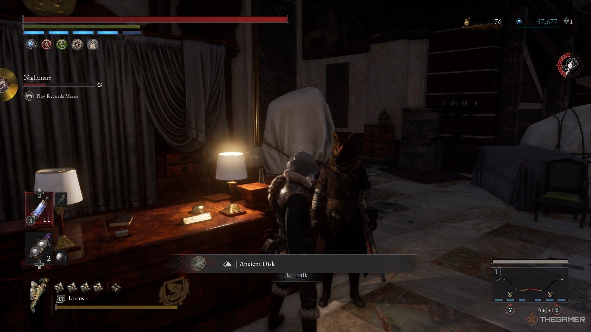 Alidoro gives the player an Ancient Disk as a reward for the Corroded Cipher in Lies of P: Overture.