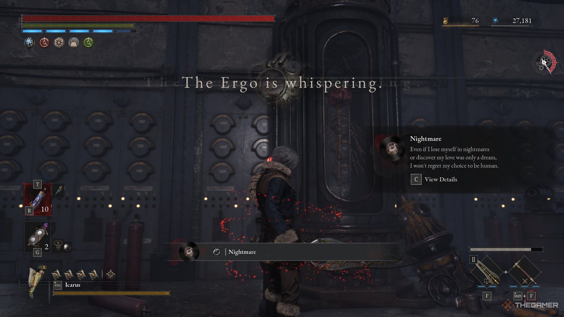 Player receives the Nightmare album after killing Alexander Goodman in Lies of P: Overture.