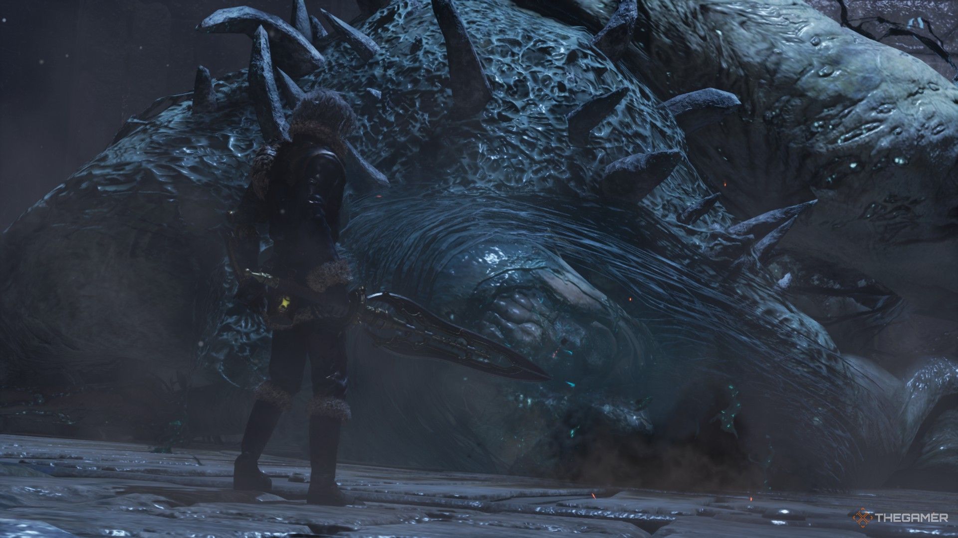Player stands before the defeated corpse of the Anguished Guardian in Lies of P: Overture.