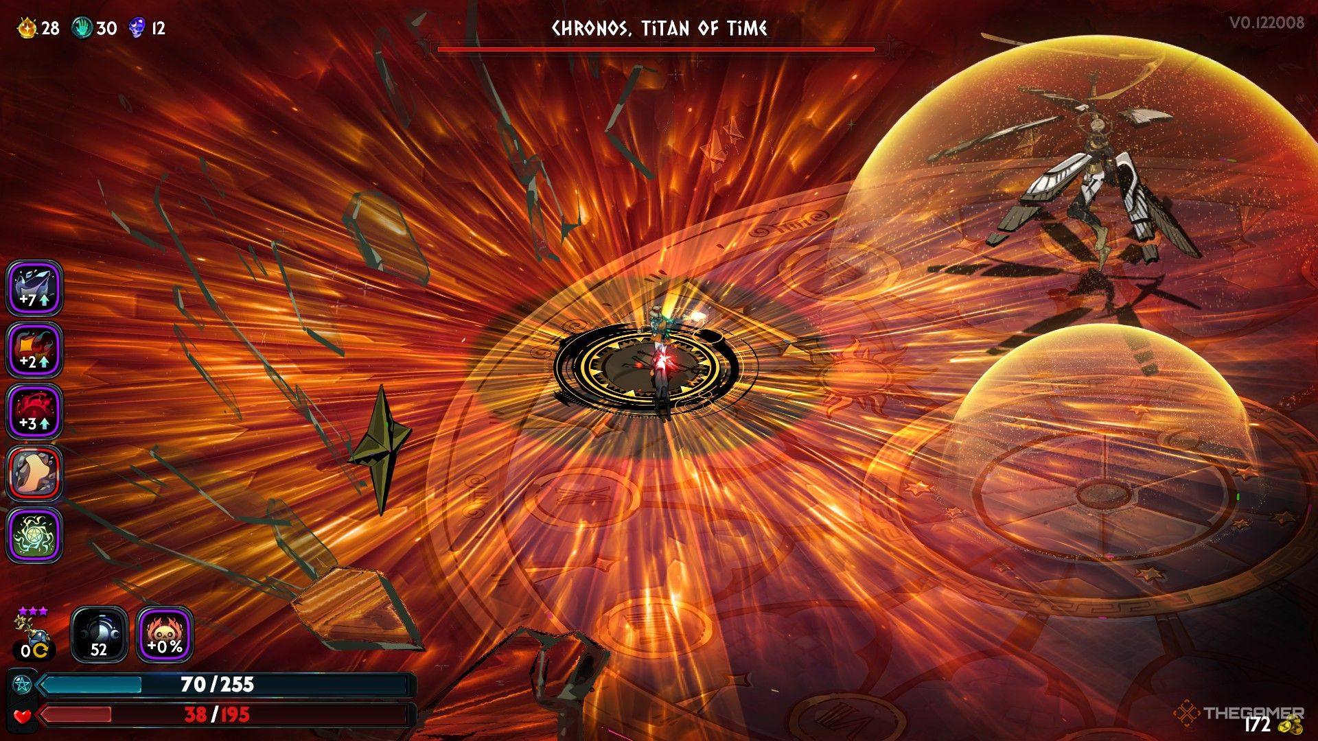 Unrivaled Chronos begins Phase Two with his OHKO attack in Hades 2.