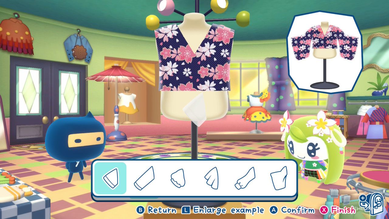 A ninja appears in the tailor shop in Tamagotchi Plaza.