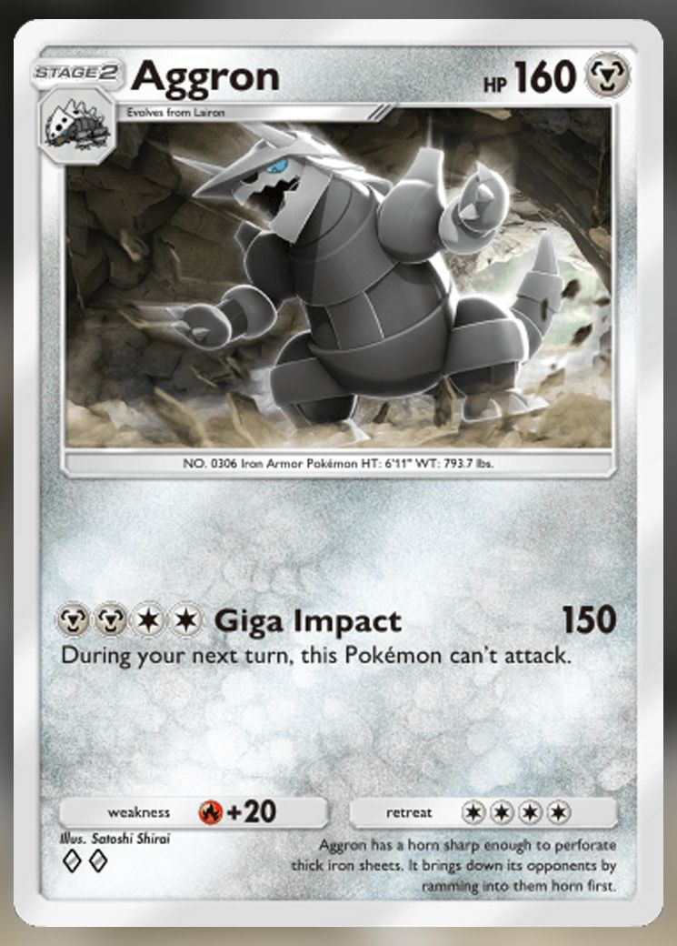 Aggron from Extradimensional Crisis in Pokemon TCG Pocket.
