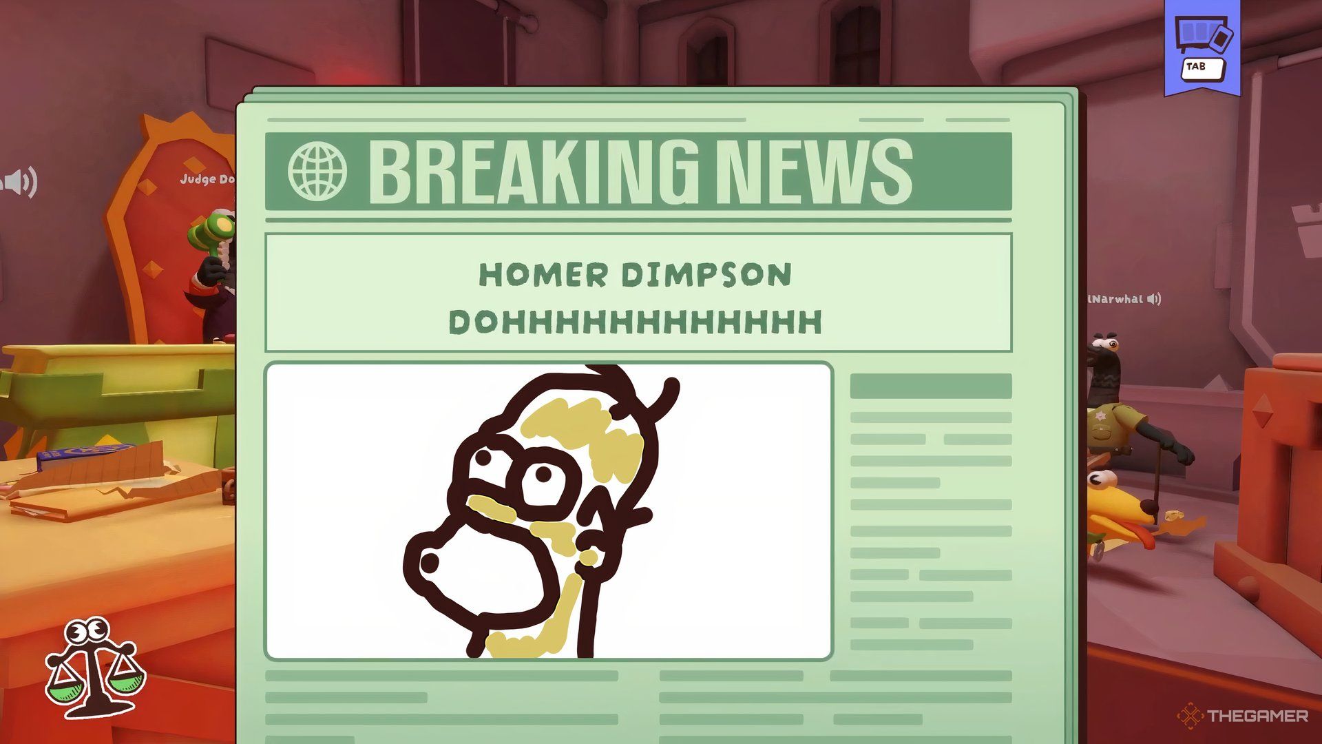 Breaking News Headline with Homer Simpsons in Guilty As Sock.