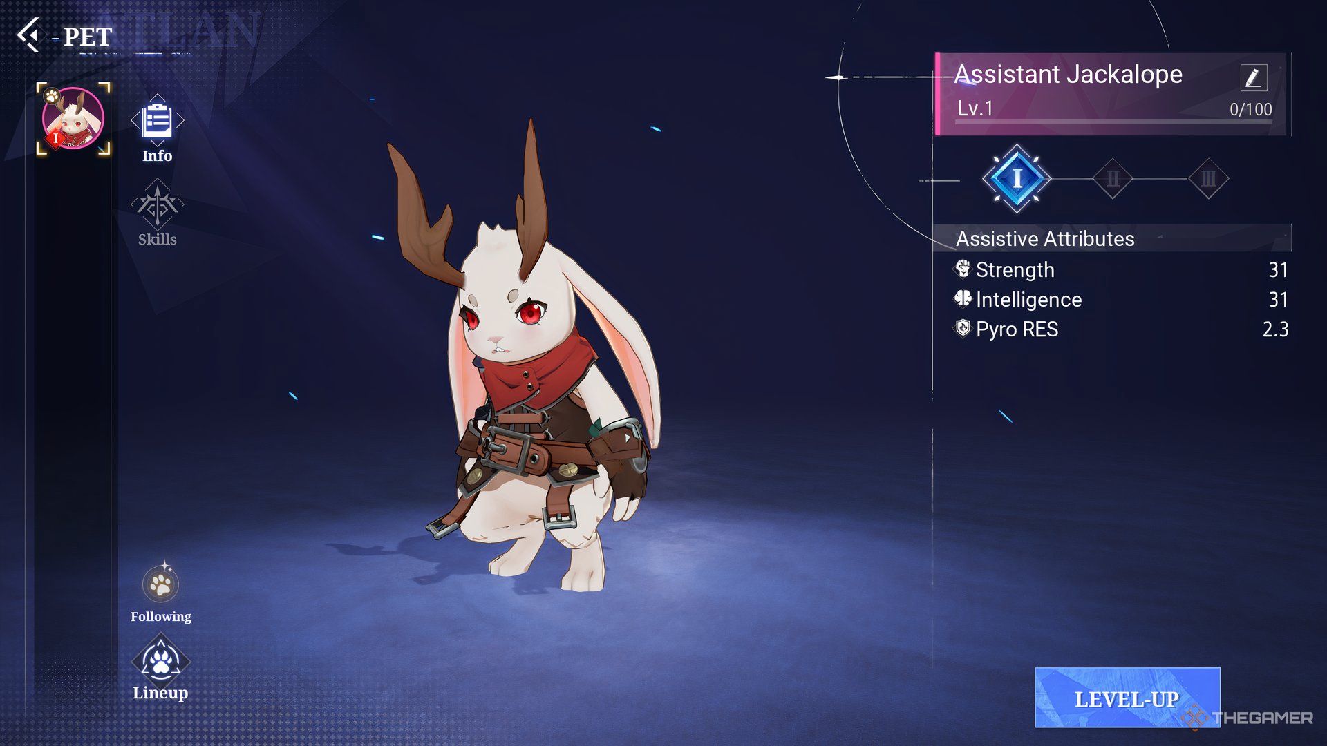 The Pet Manager Where You Level-Up Your Pet And Upgrade Their Skills In Crystal Of Atlan.