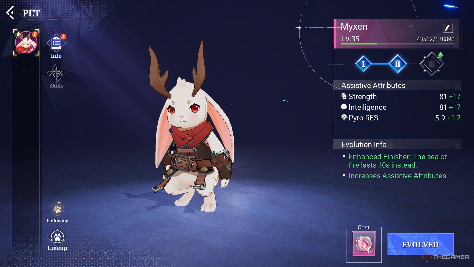 Evolving A Pet In Crystal Of Atlan.