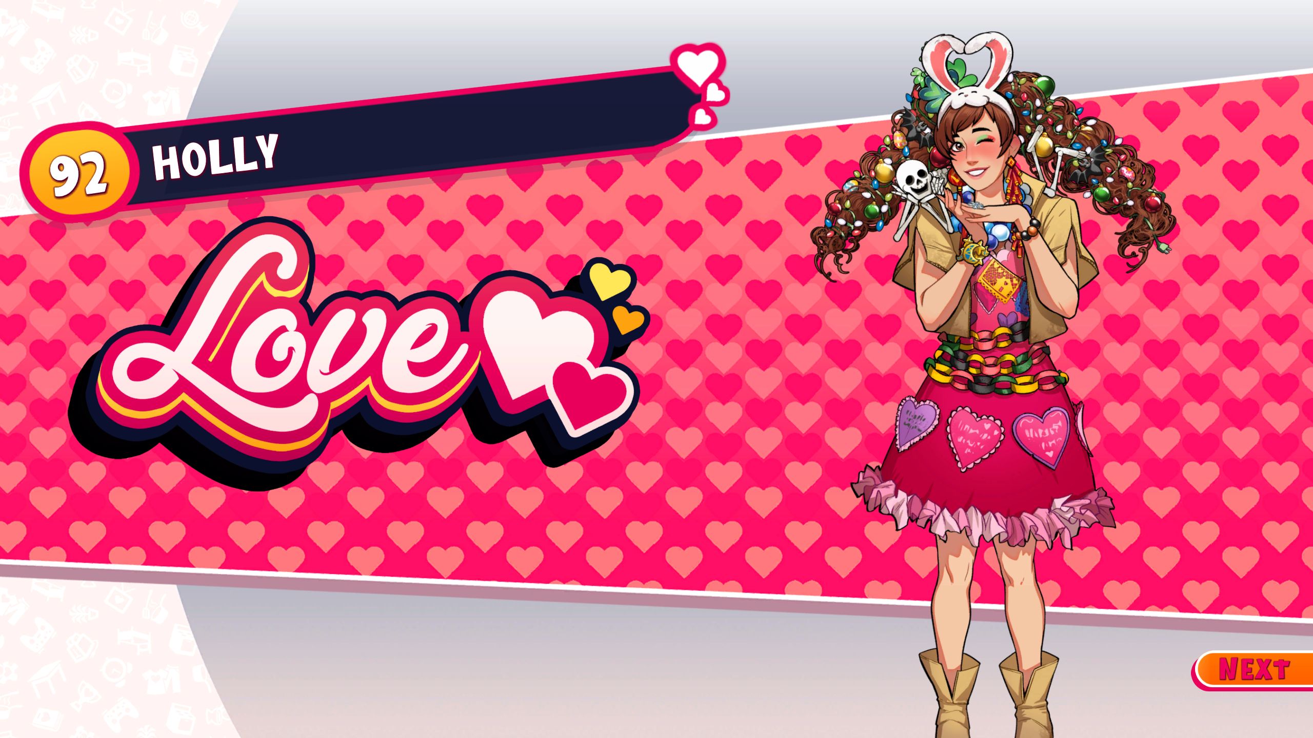 Love ending banner for Holly in Date Everything!