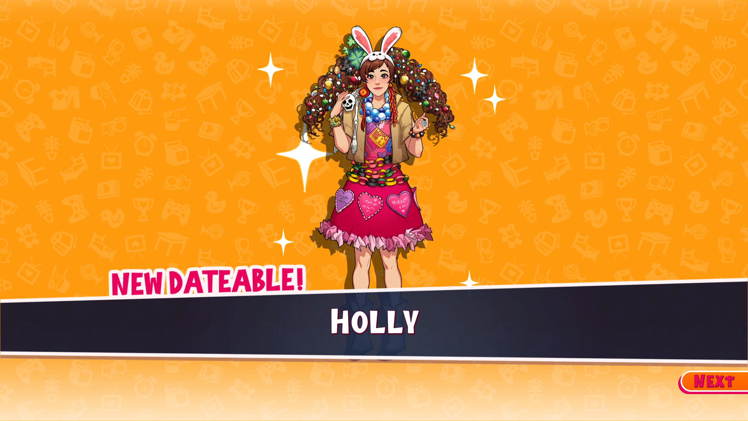 New Dateable screen for Holly in Date Everything!