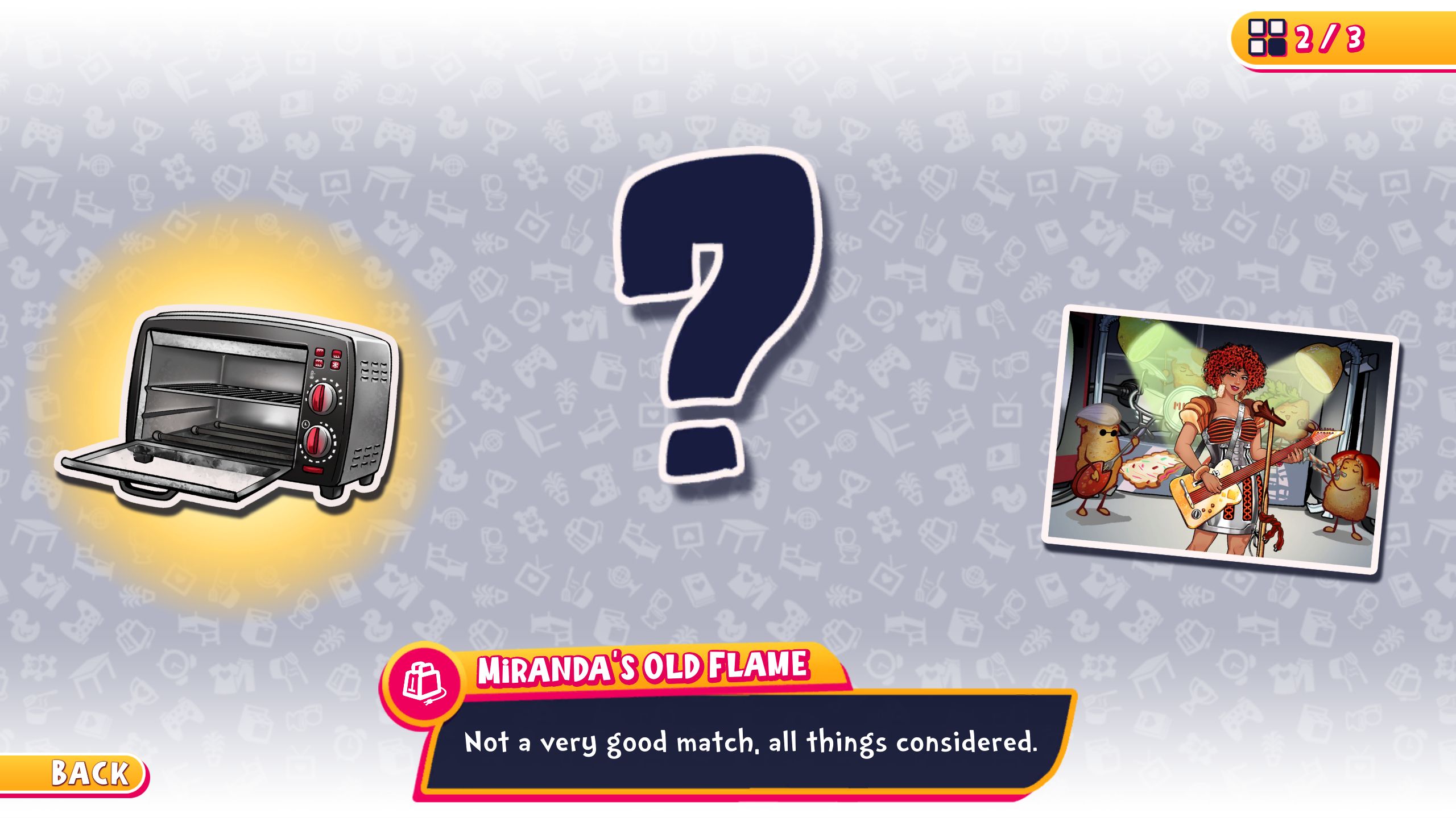 Miranda's collectables in Date Everything!
