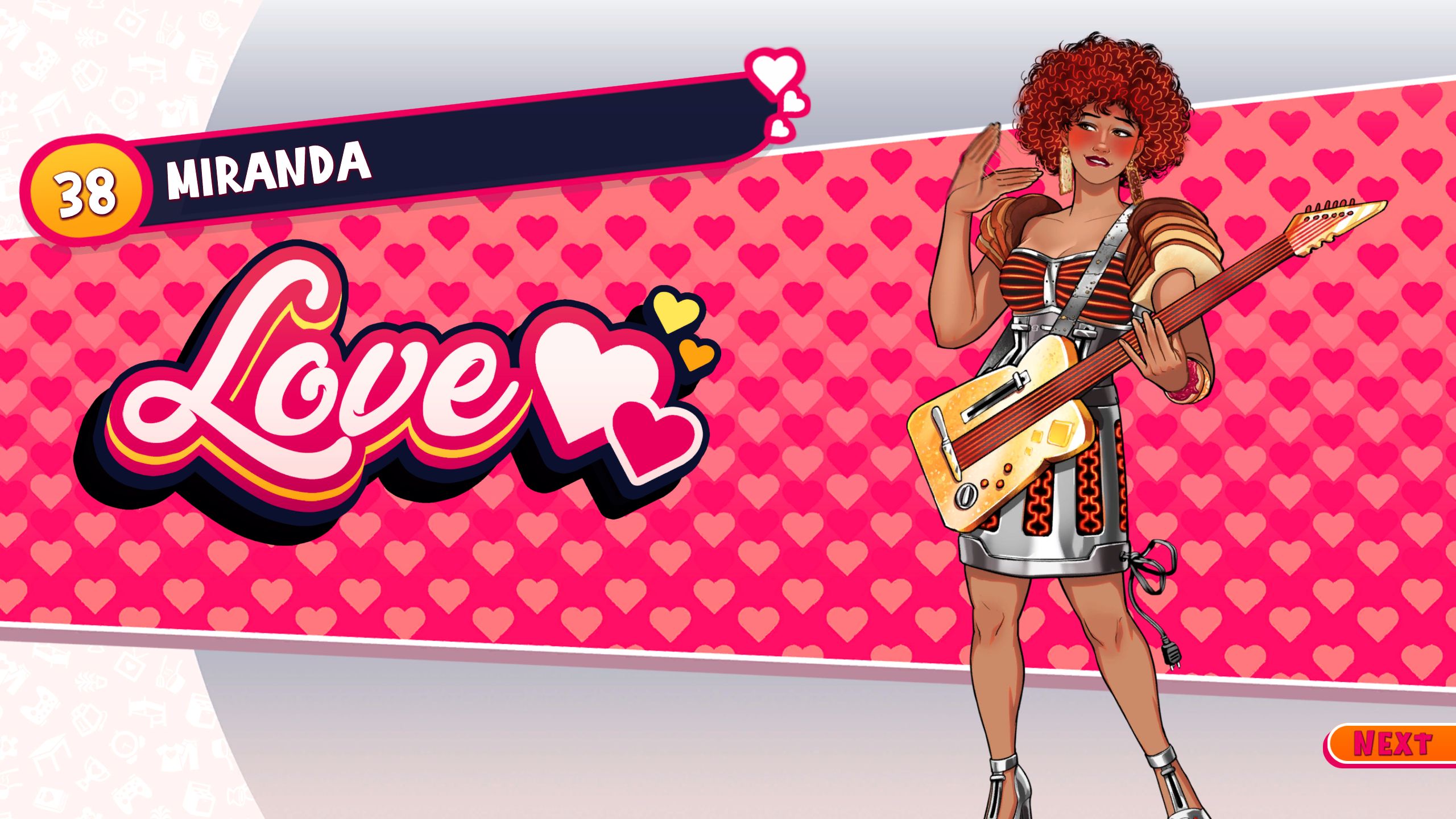 Love ending banner for Miranda in Date Everything!