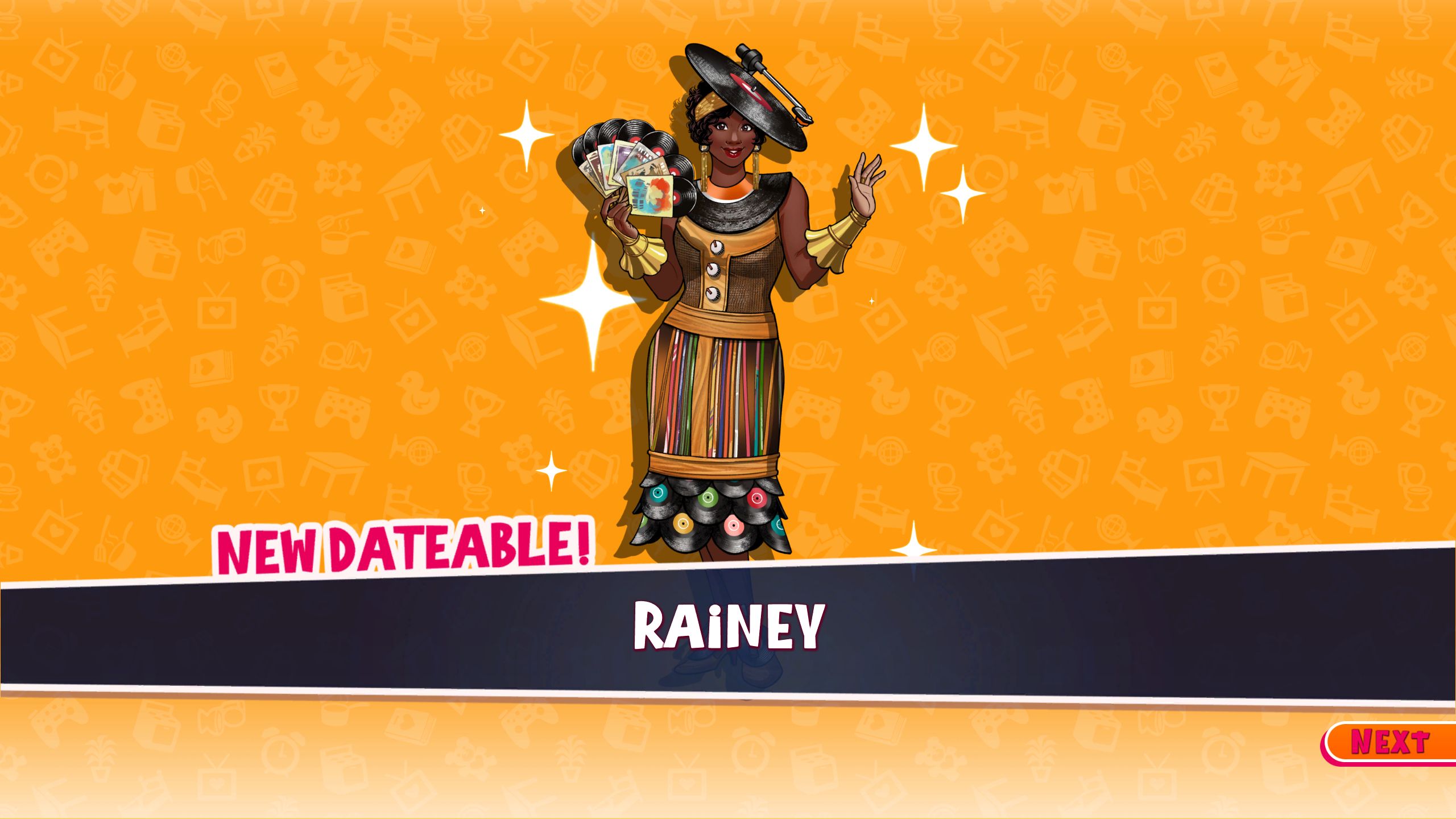 Rainey's New Dateable screen in Date Everything!