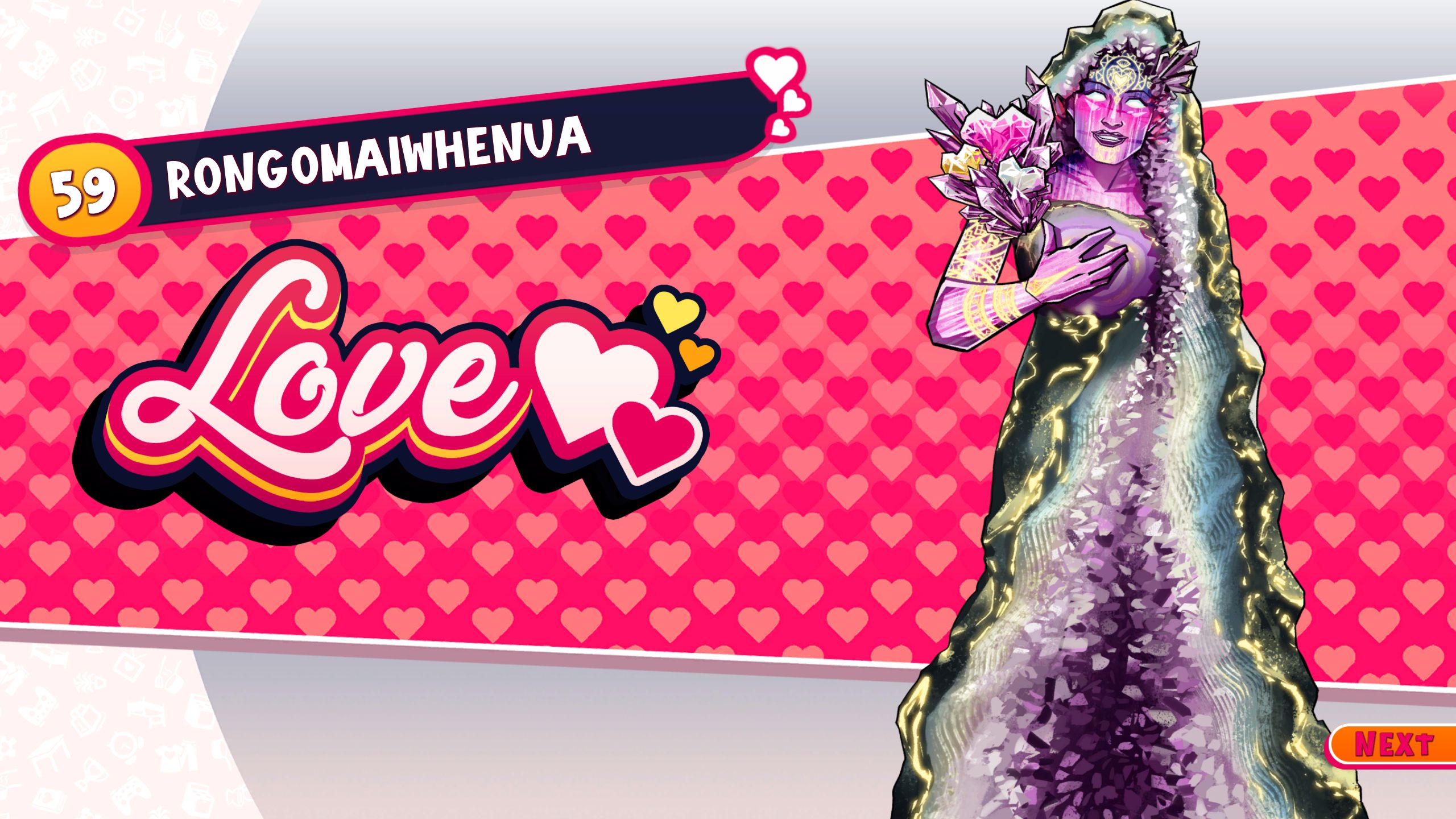 Rongomaiwhenua's Love banner in Date Everything!