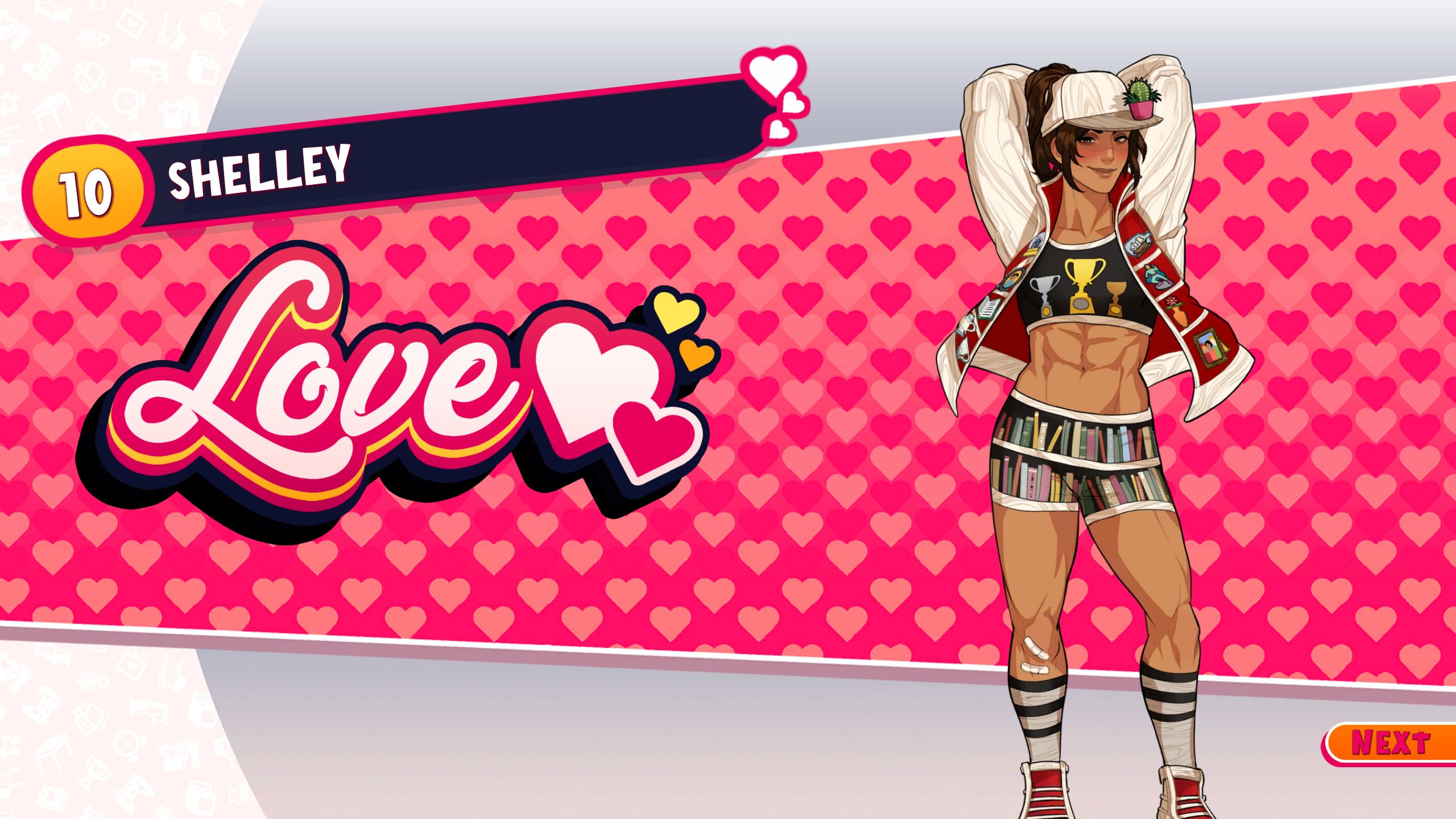 Shelly's Love banner in Date Everything!