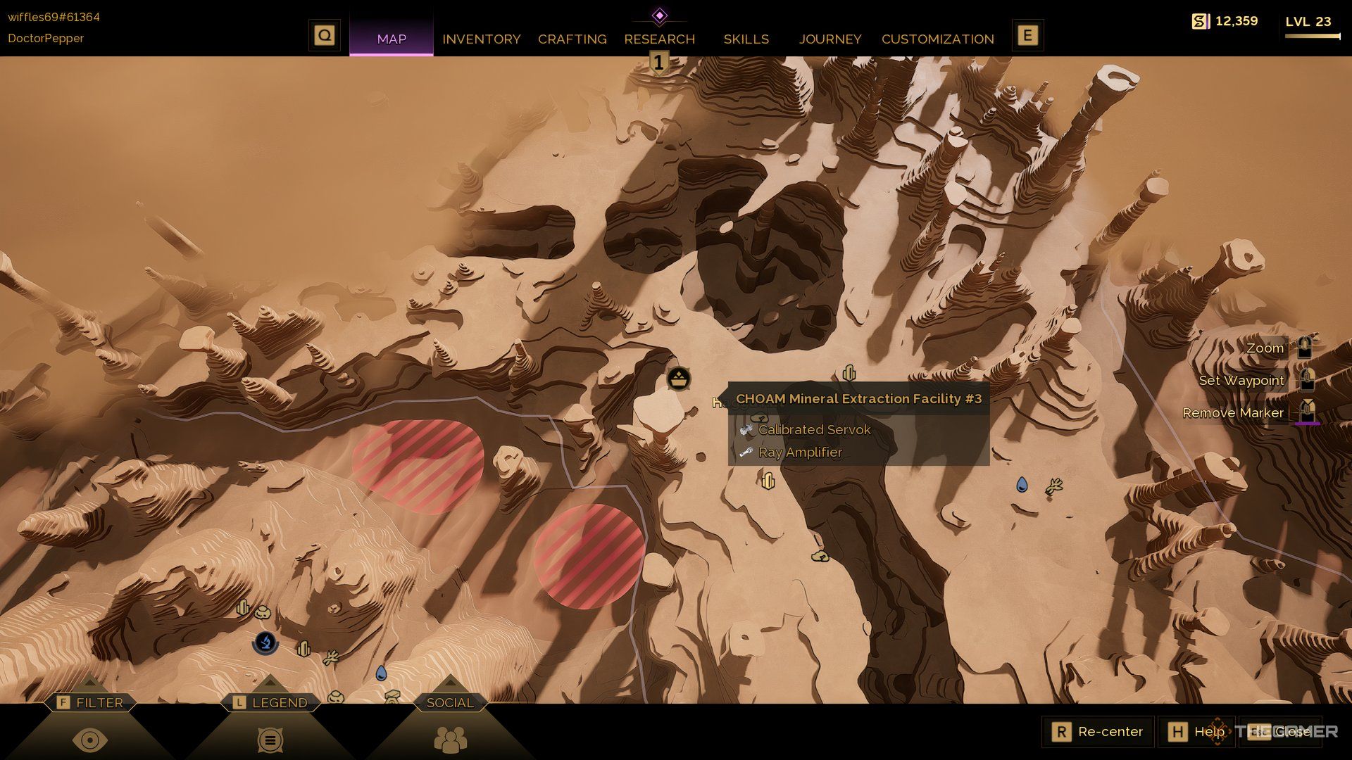 The CHOAM Minereal Extraction Facility selected the map of Dune: Awakening. 