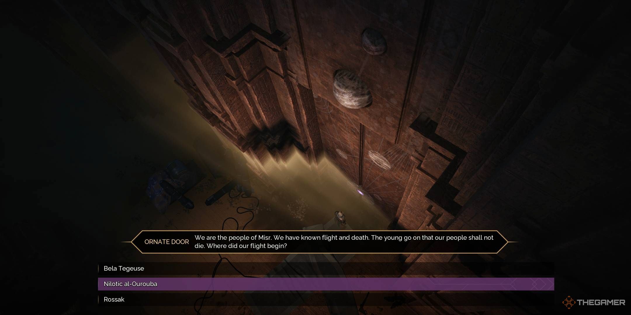 Dune_ Awakening, opening the door by answering puzzle questions.