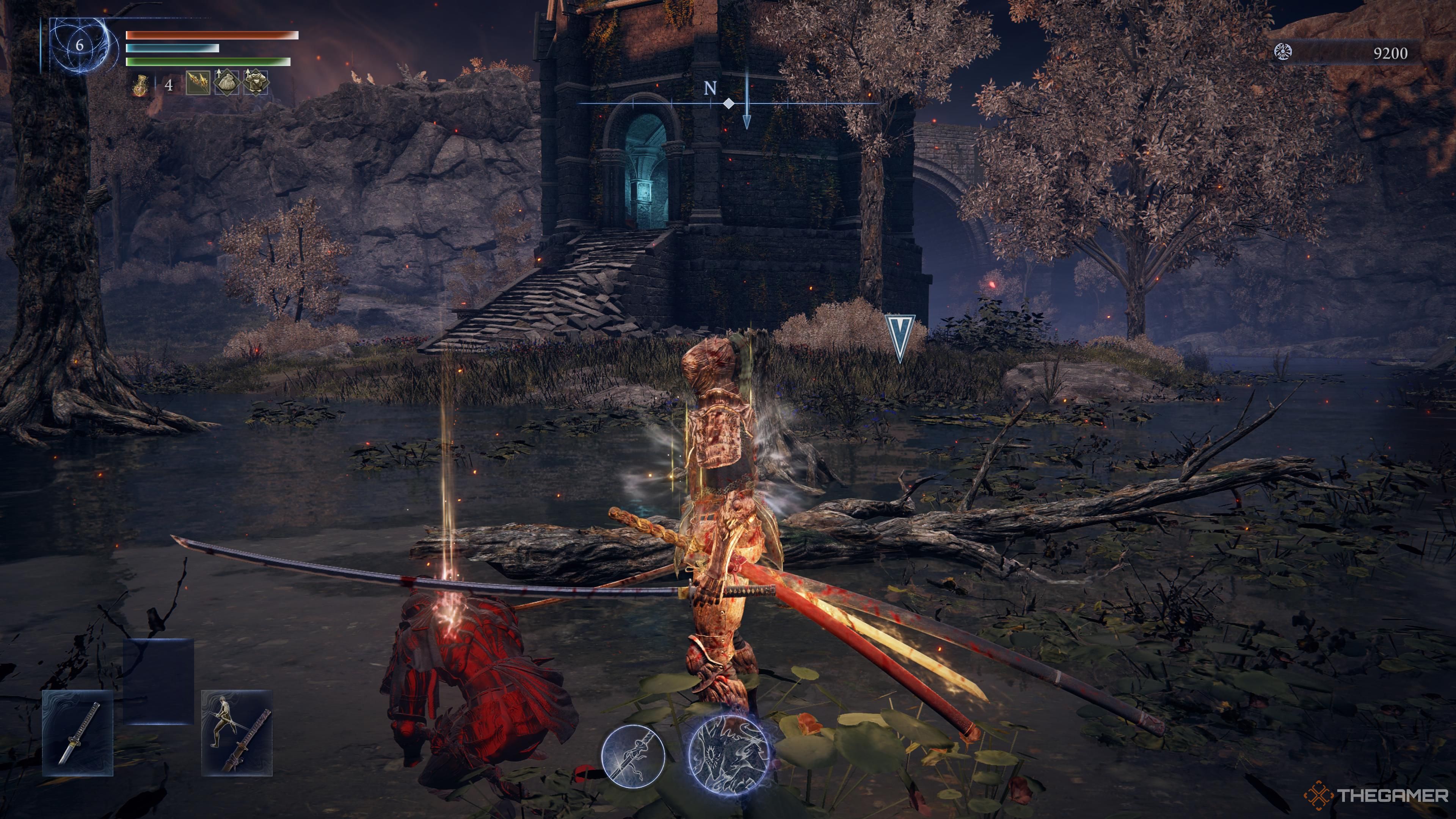 Executor standing by a red phantom of executor in elden ring nightreign.