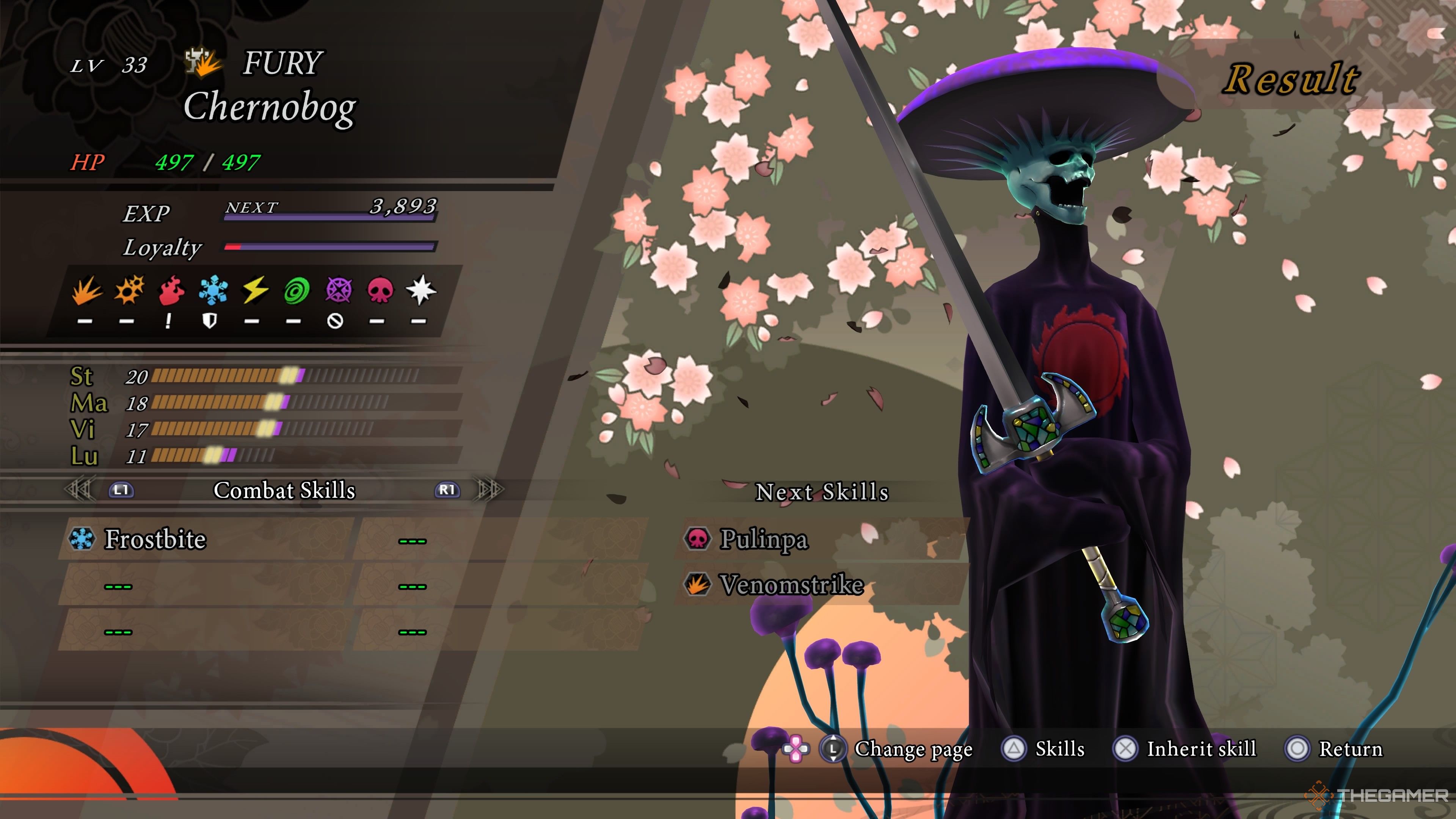 Fury on the fusion screen in Raidou Remastered Mystery of the Soulless Army.