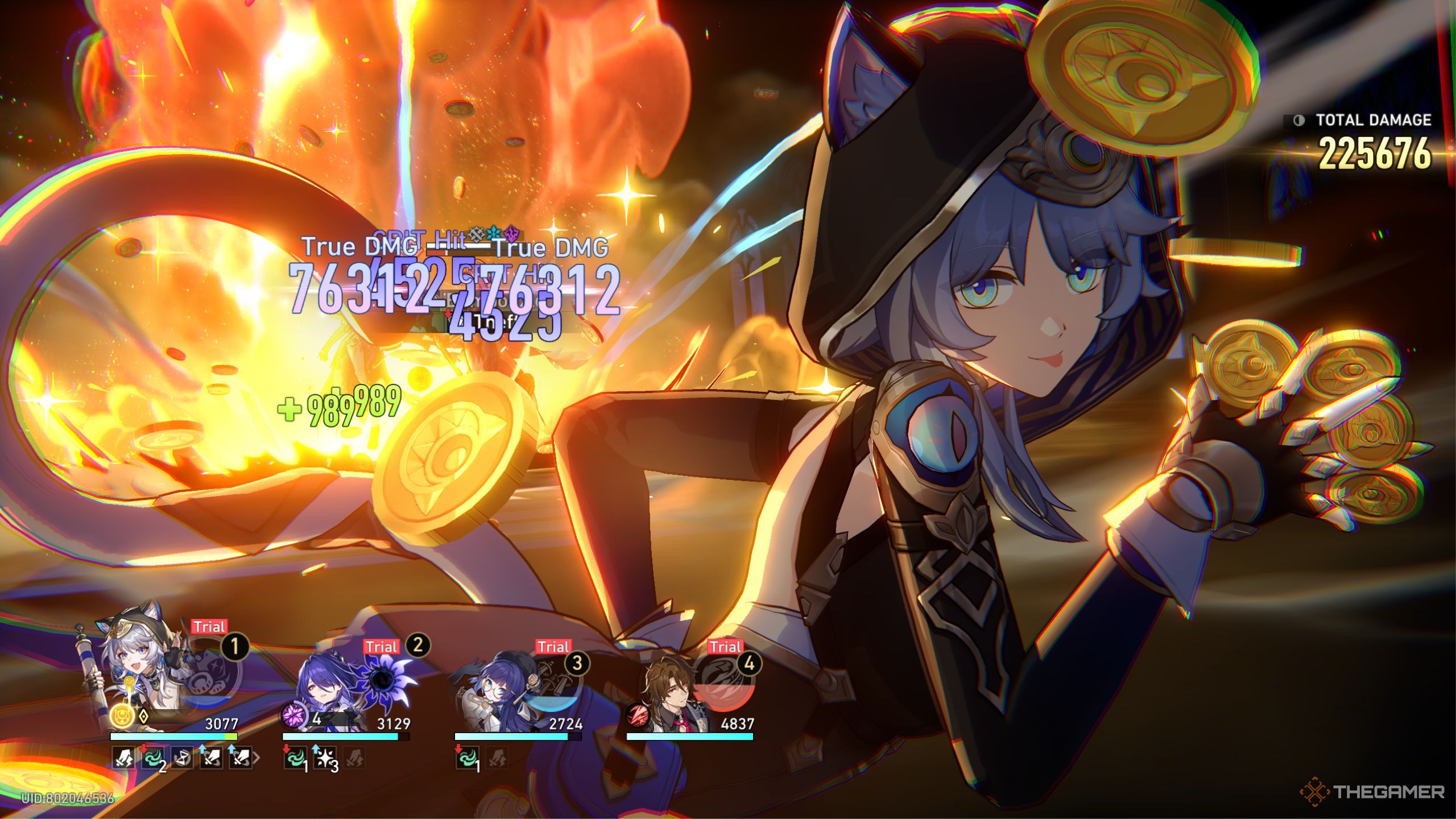 Honkai Star Rail Cipher finishing up her ultimate.