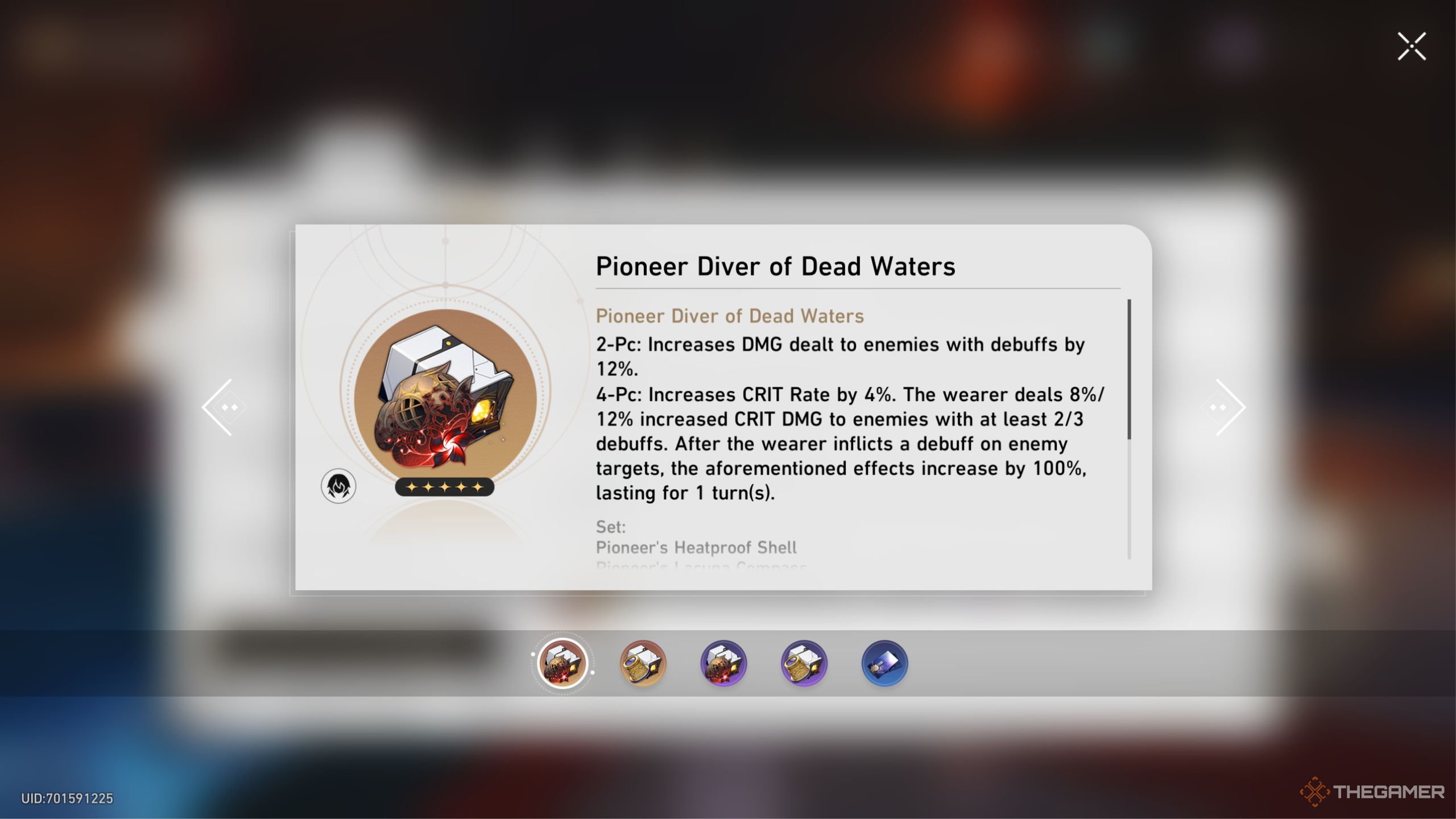 Honkai Star Rail Pioneer Diver of Dead Waters with description.
