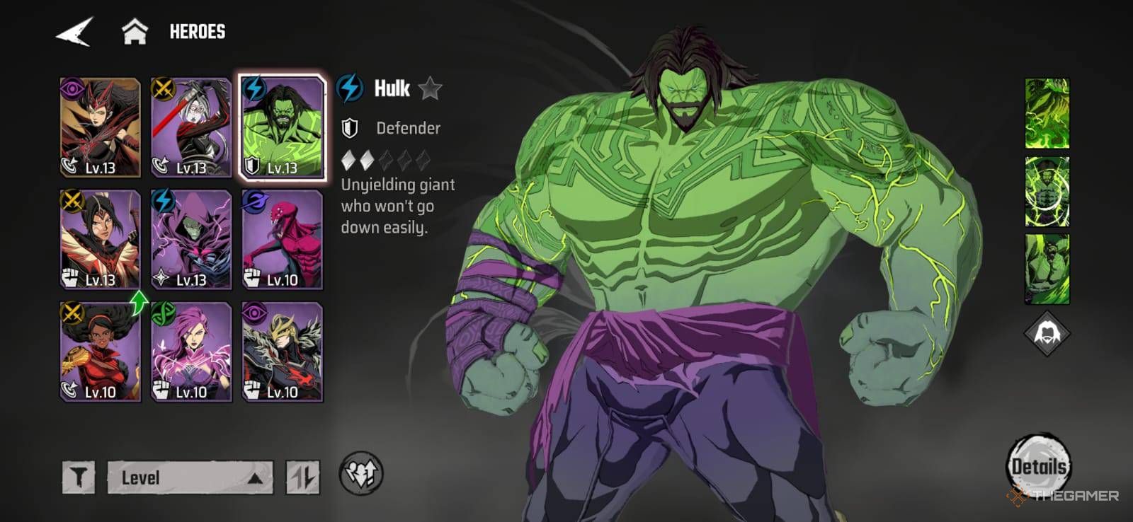 Hulk in Marvel Mystic Mayhem.
