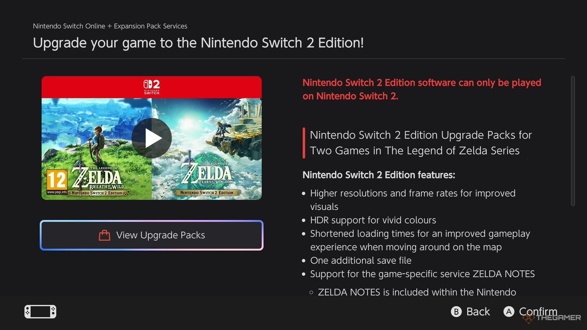 The Legend of Zelda: Breath of the Wild and Tears of the Kingdom Nintendo Switch 2 Editions