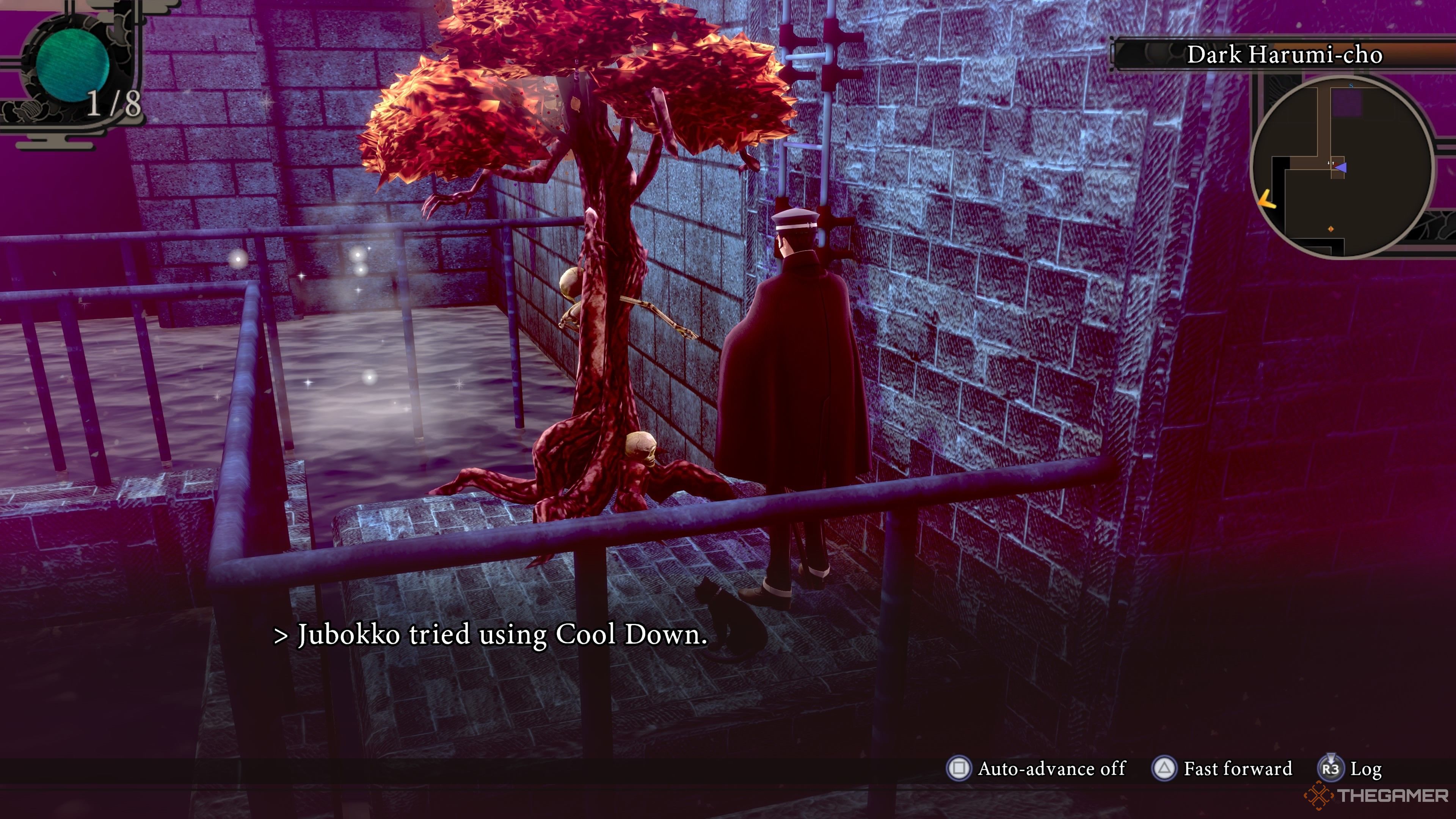 Jubokko cooling the water in Dark Harumi-cho in Raidou Remastered The Mystery of the Soulless Army.