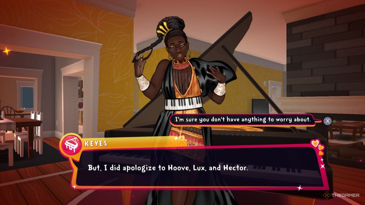 Keyes befriending the furniture in Date Everything!
