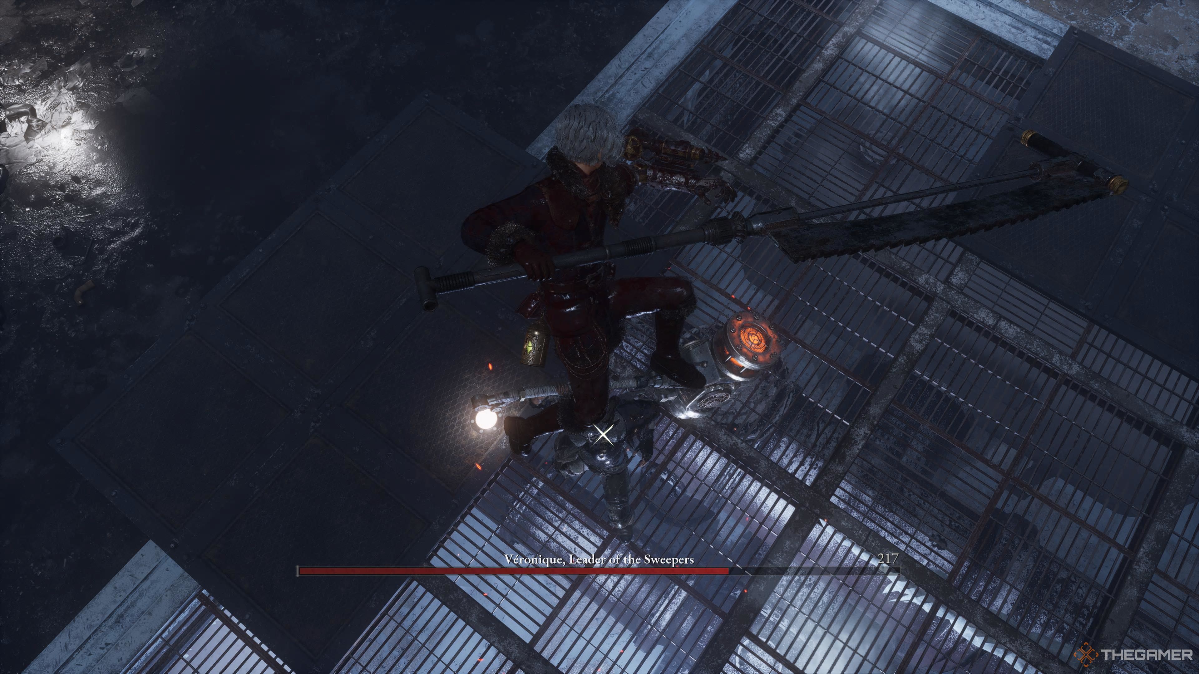 Landing the Pupper String attack on Veronique in Lies Of P Overture.