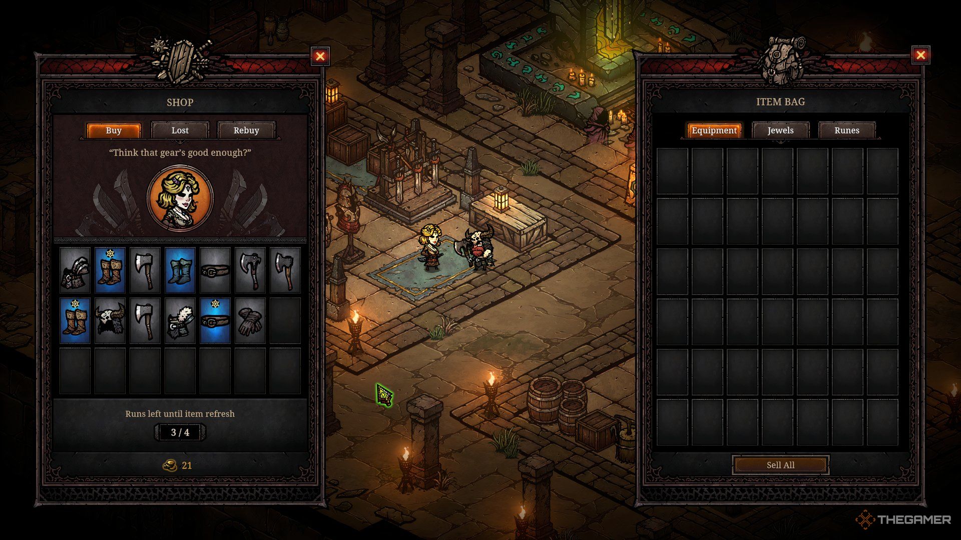Merchant inventory in Tower of Babel Survivors of Chaos.