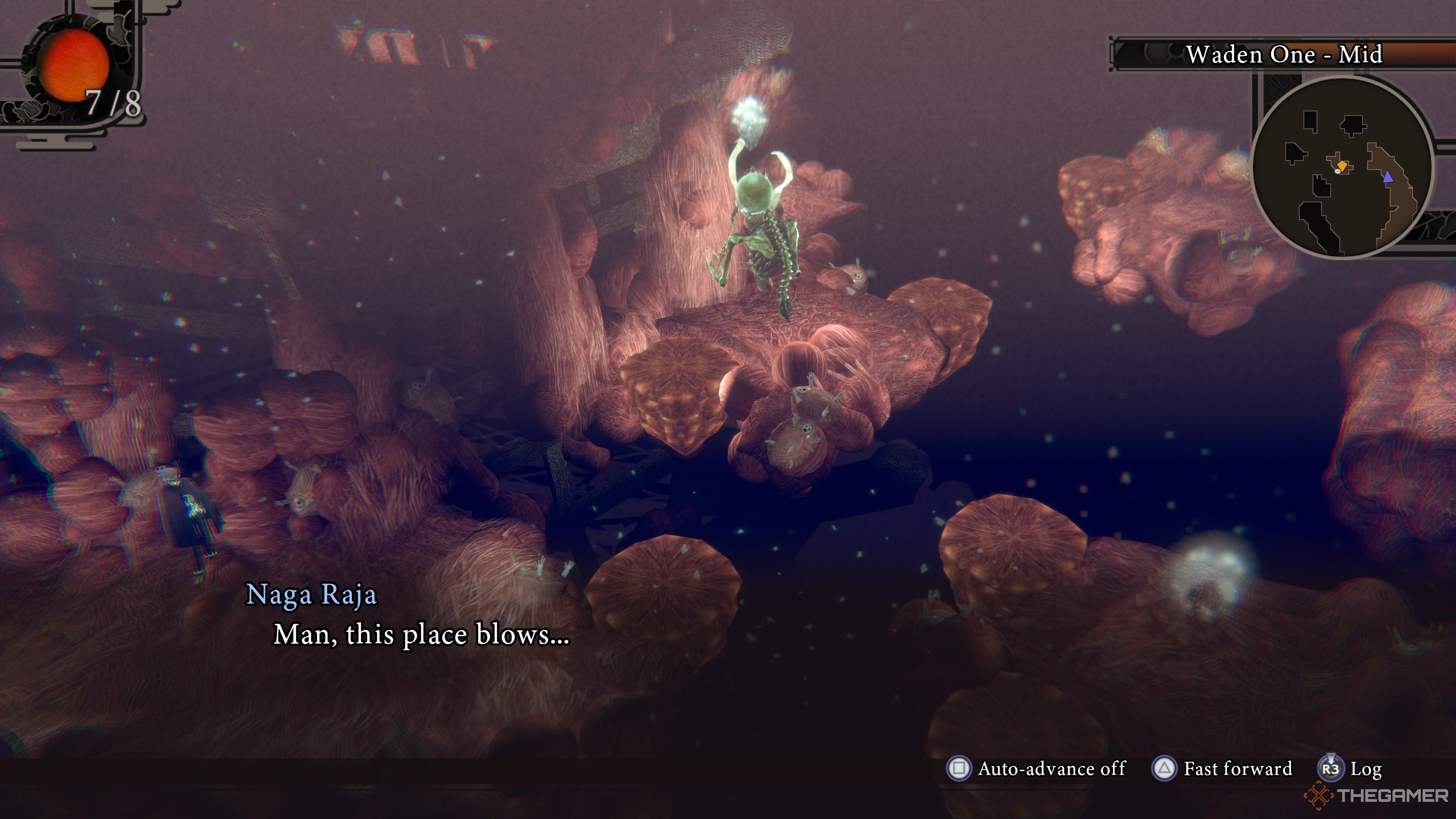 Naga Raja while you're solving the Waden One puzzle in Raidou Remastered The Mystery of the Soulless Army.