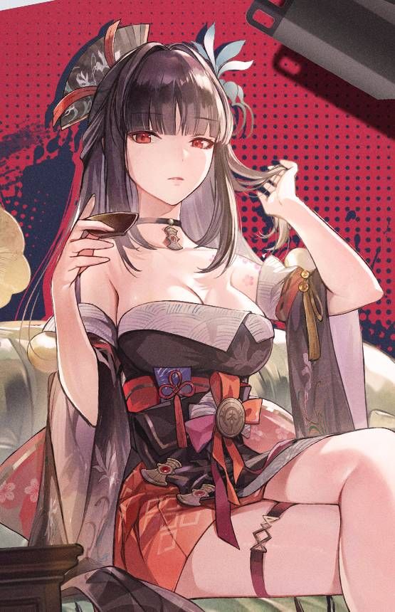 Neverness To Everness, Hotori character, wearing brooches in her hair and a short dress.