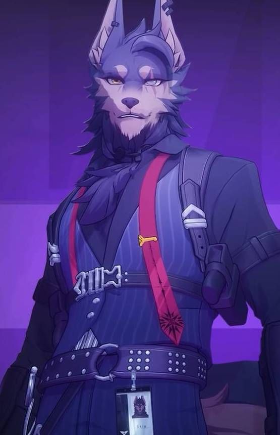 Neverness To Everness, Skia character, wolf man wearing a detective suit.