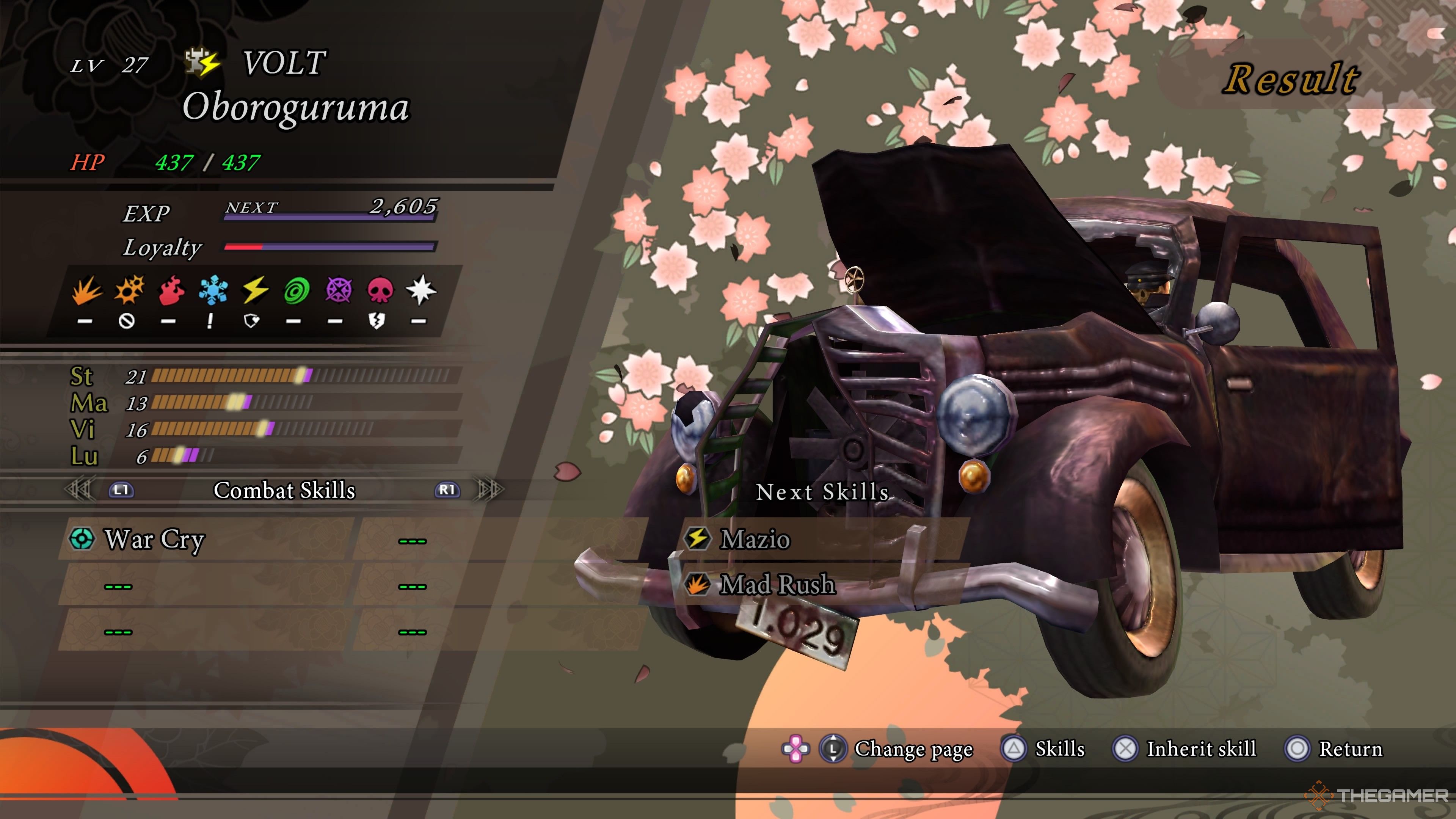 Oboguruma on the fusion screen in Raidou Remastered Mystery of the Soulless Army.
