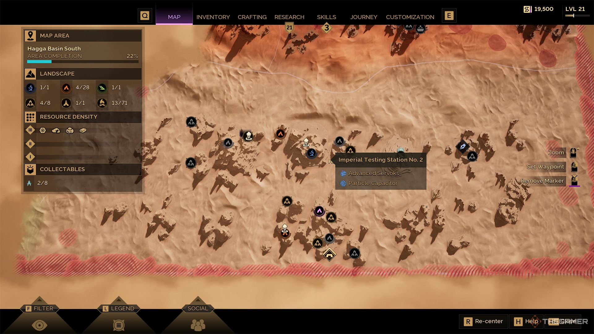 Карта с расположением Имперской Испытательной Станции №2 в Dune: Awakening.
