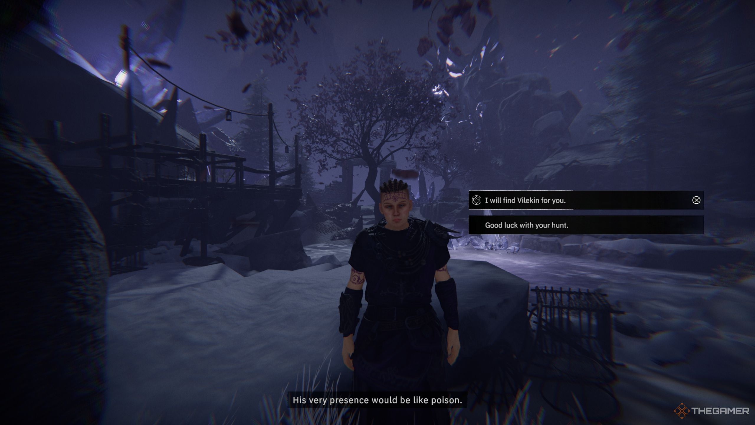 Player is speaking to Alfhild - Tainted Grail The Fall Of Avalon 