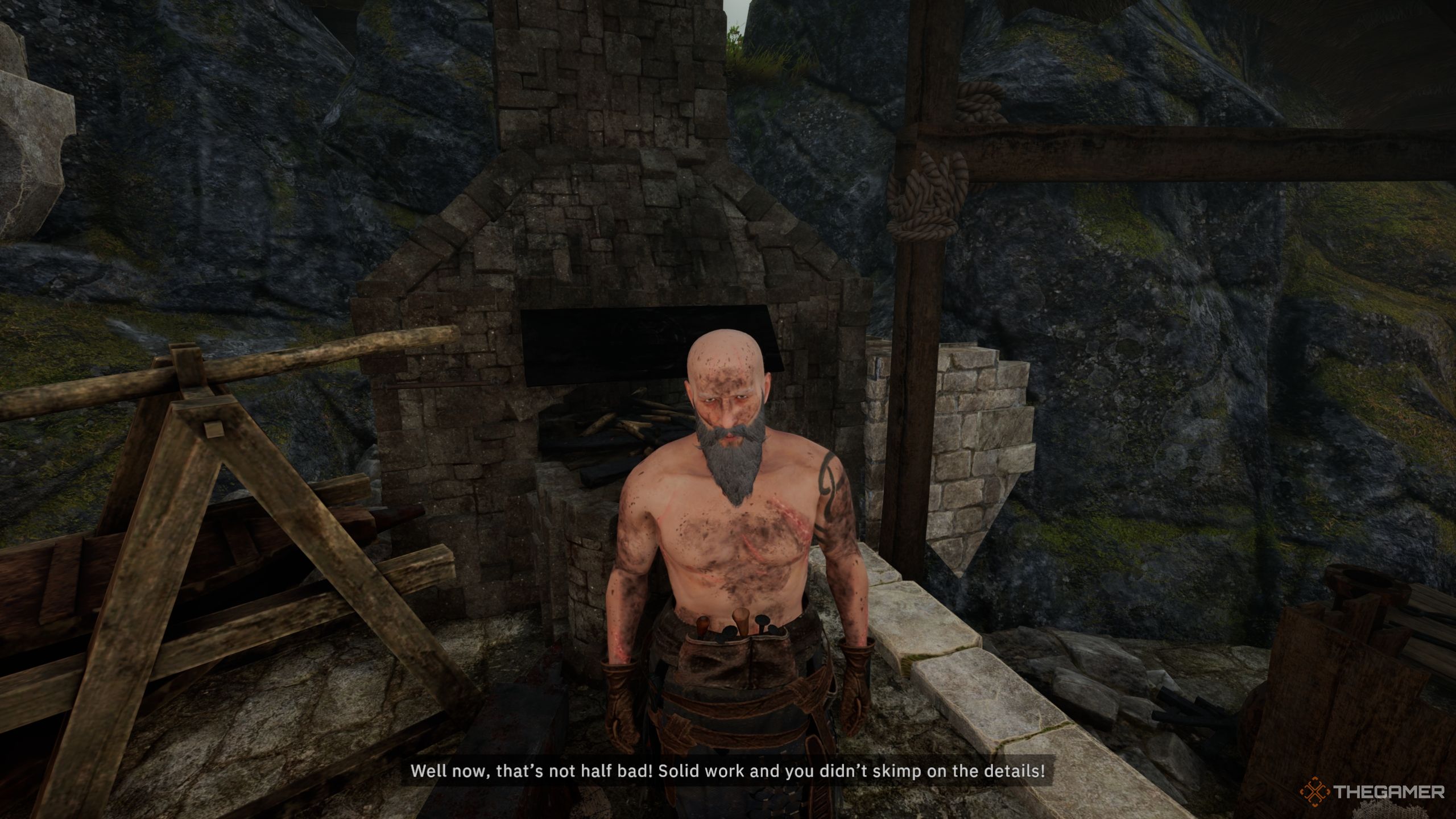 Player speaking to Osbryht - Tainted Grail The Fall Of Avalon