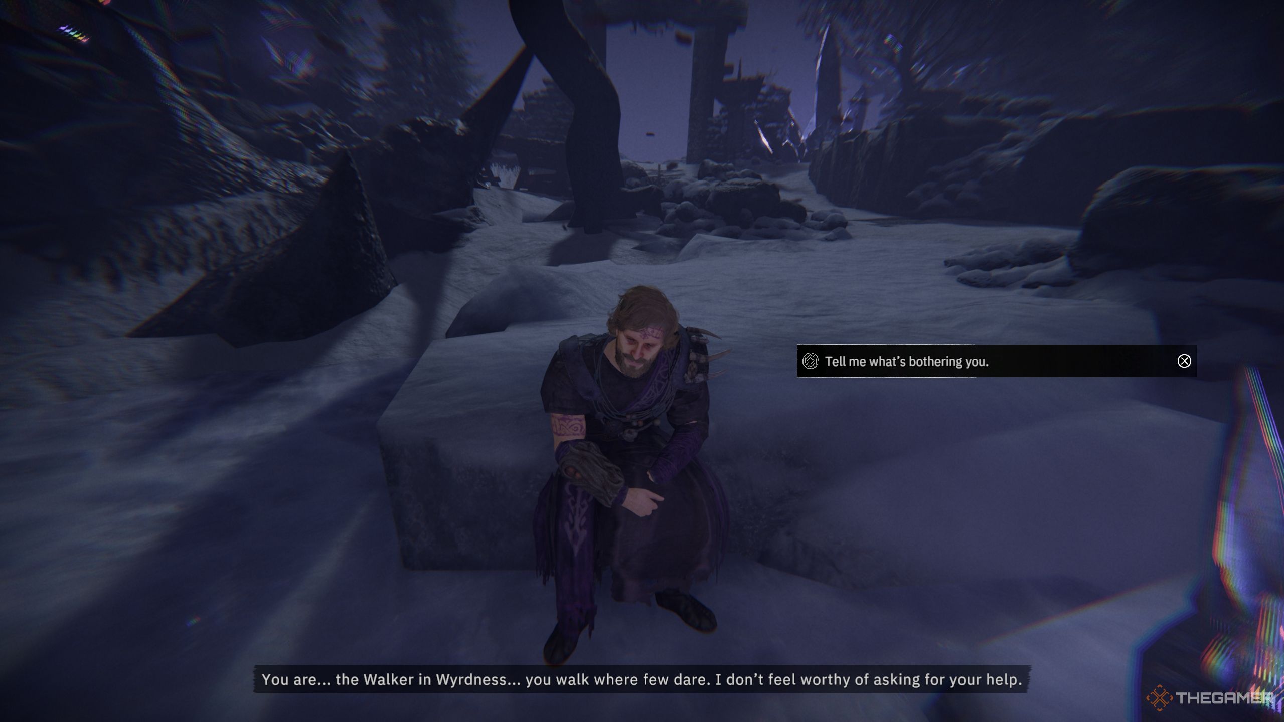 Player speaking to Thrym - Tainted Grail The Fall Of Avalon 