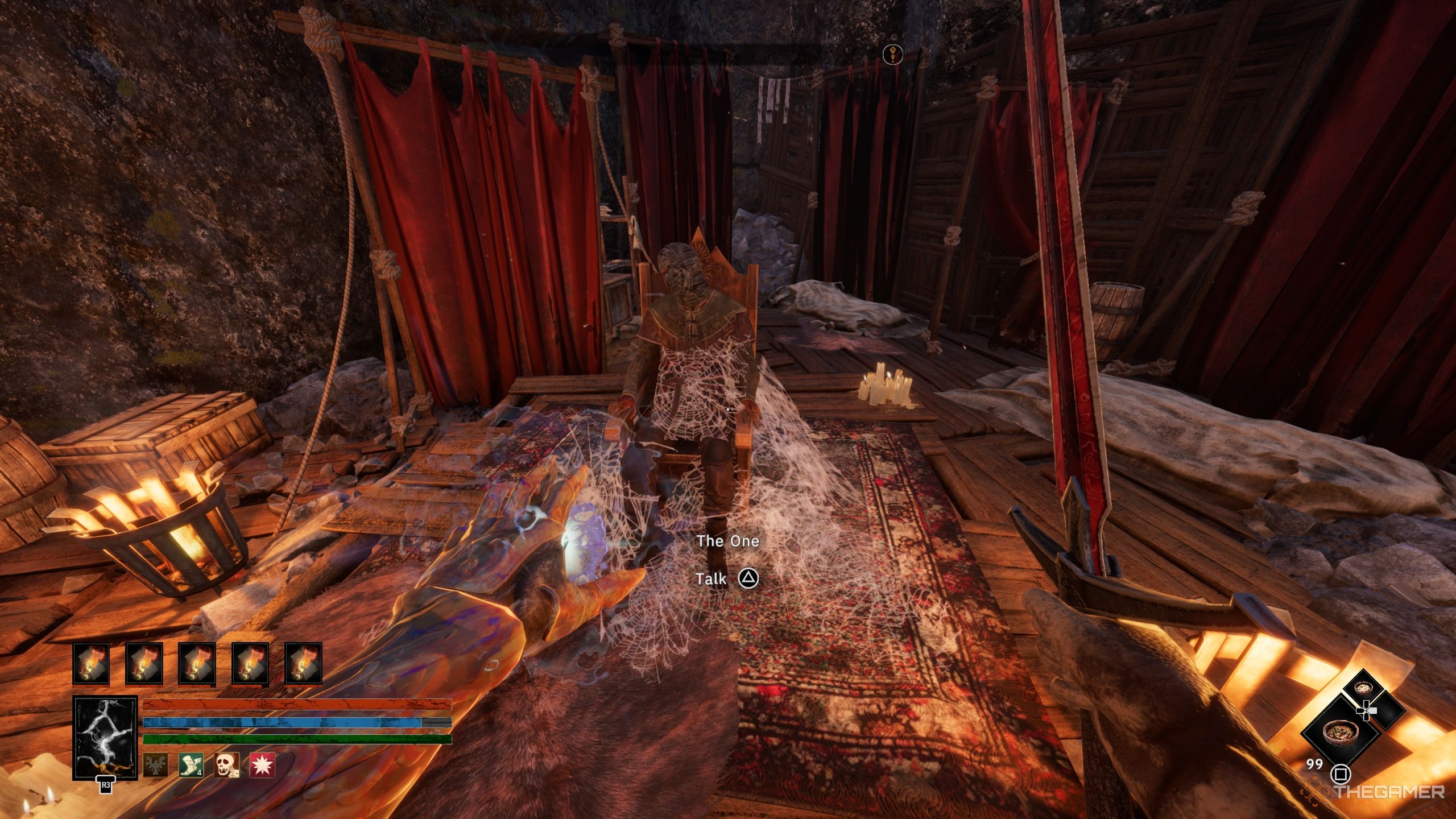 Player standing in front of the One - Tainted Grail The Fall Of Avalon