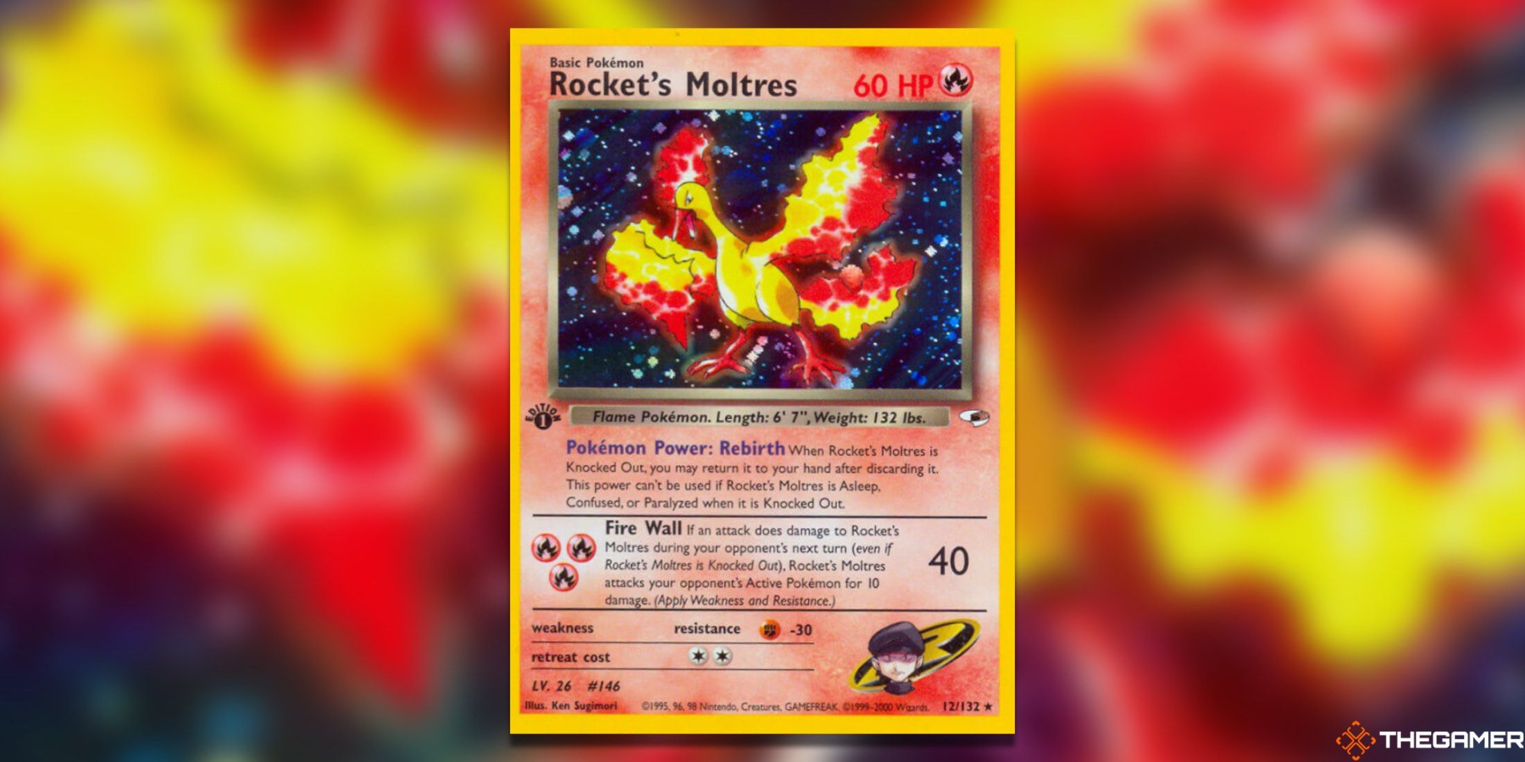 The Rocket's Moltres from the Pokemon TCG.