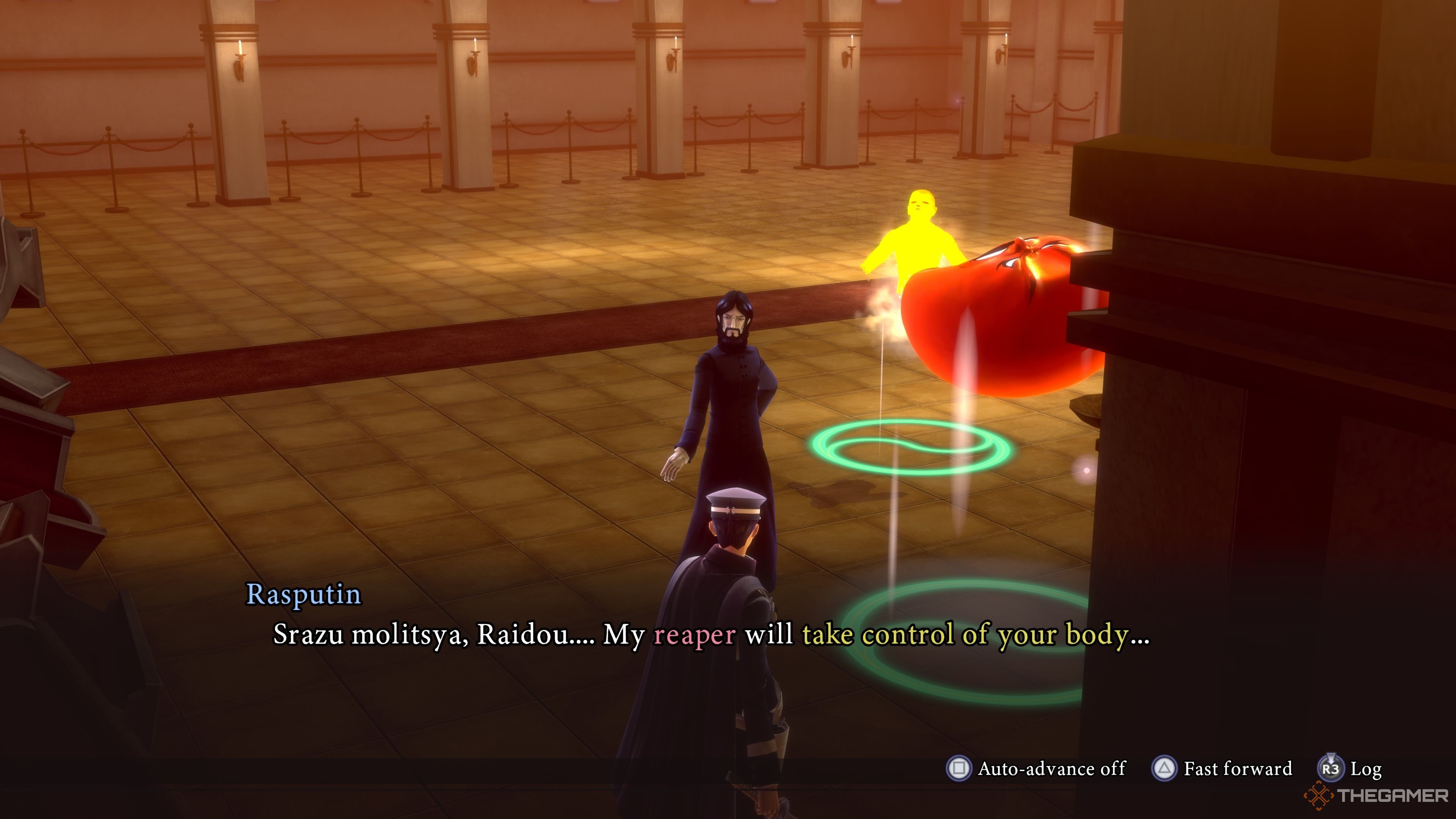 Rasputin before unleashing his strongest attacks in Raidou Remastered The Mystery of the Soulless Army.